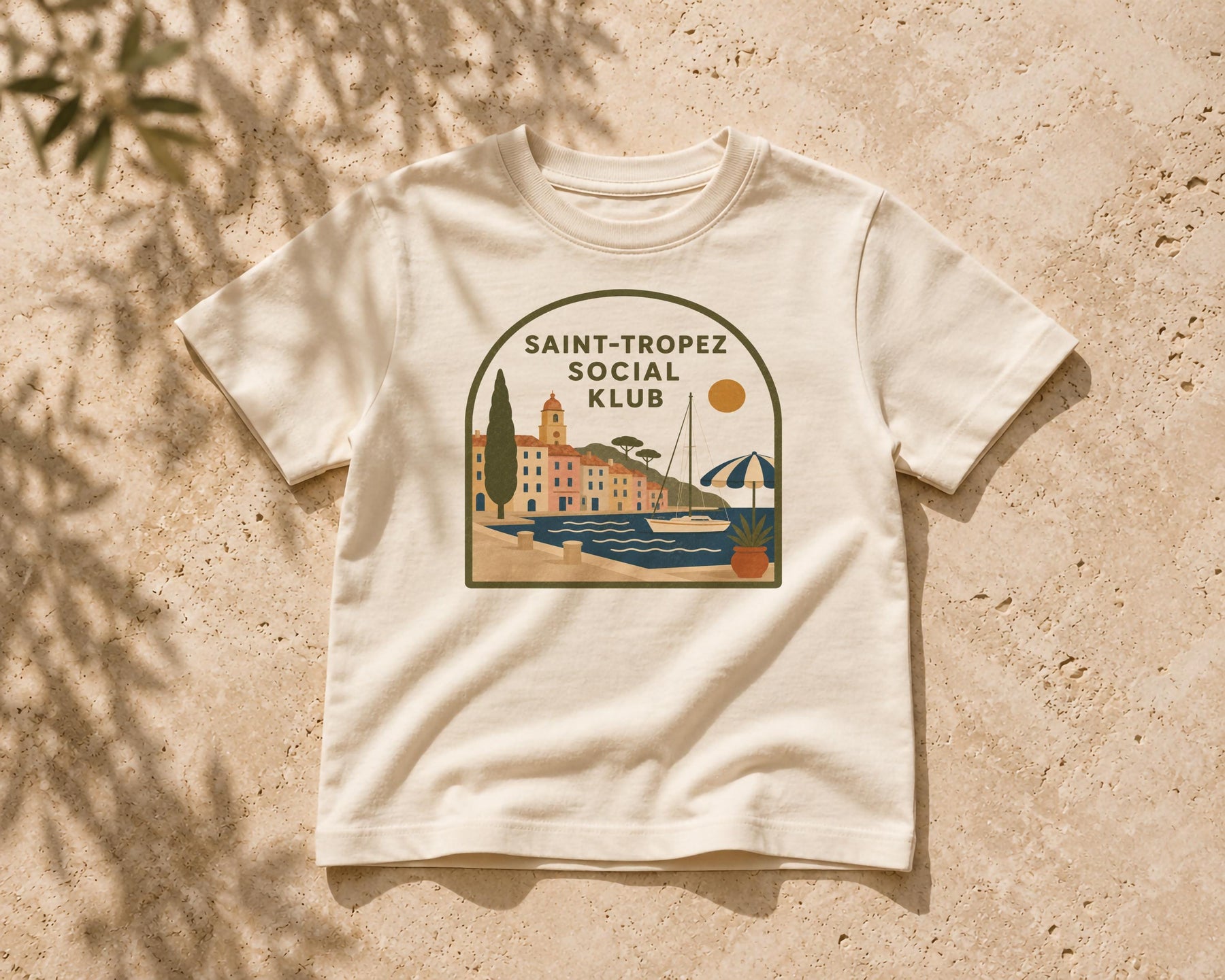 Saint-Tropez Social Klub Kids Organic Cotton T-Shirt | French Riviera Graphic Tee