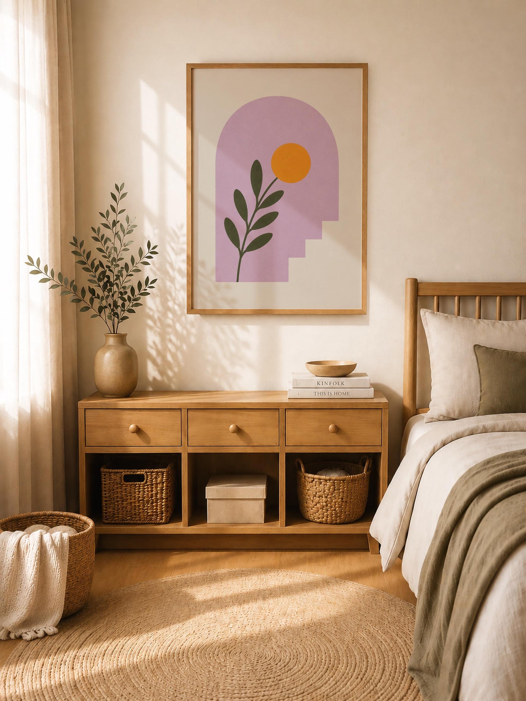 Alcove Floral Archway Print | Minimalist Botanical Mediterranean Wall Art | Framed or Unframed