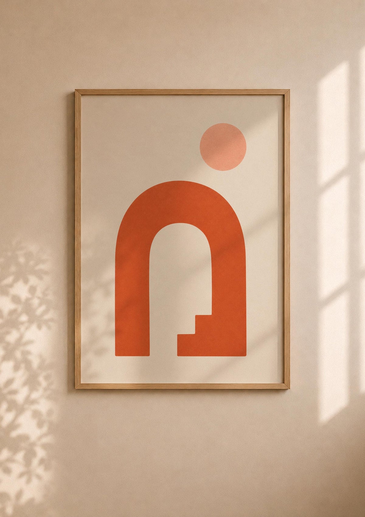 Arco Archway Print | Mediterranean Terracotta Abstract Wall Art | Framed or Unframed