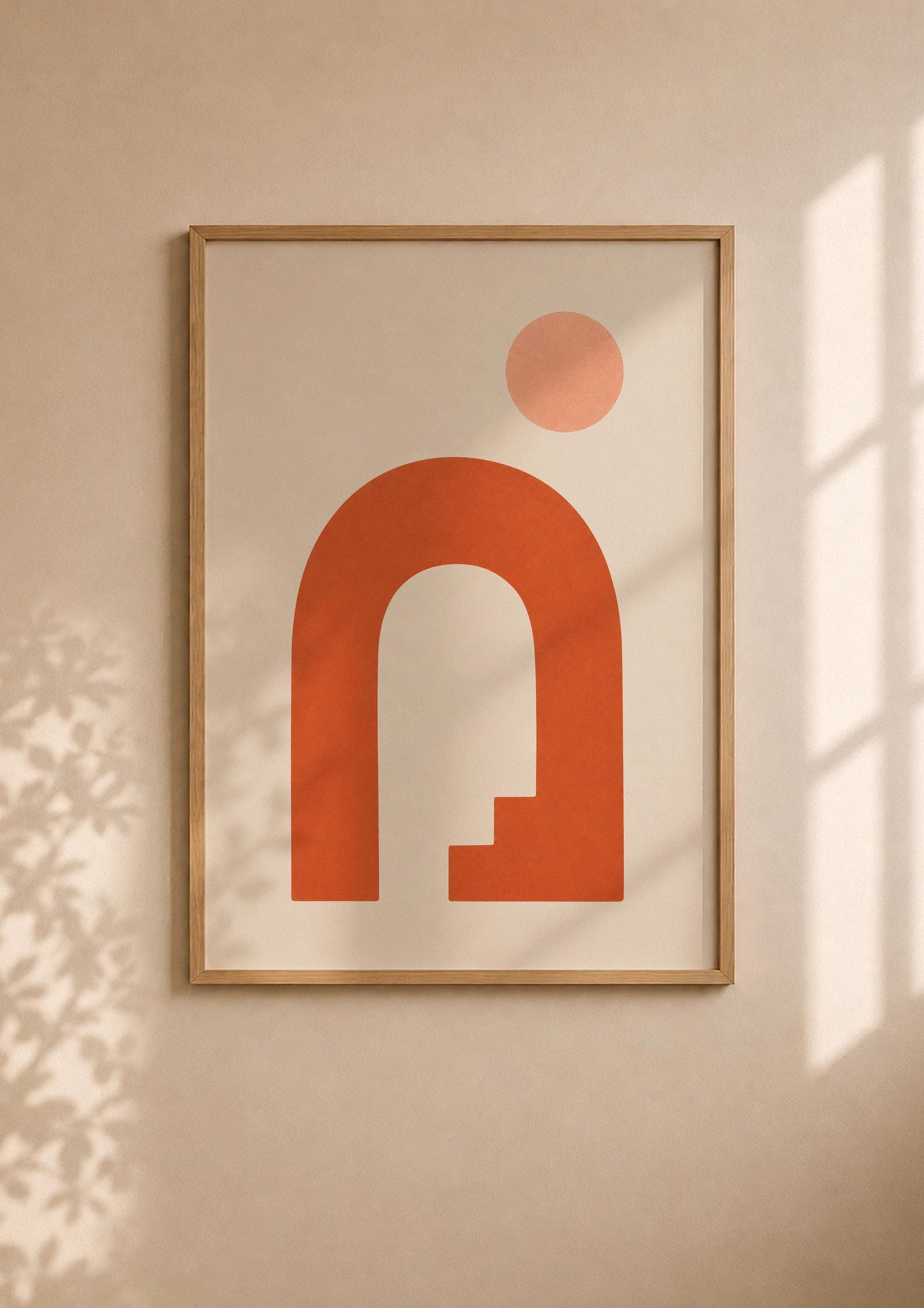 Arco Archway Print | Mediterranean Terracotta Abstract Wall Art | Framed or Unframed