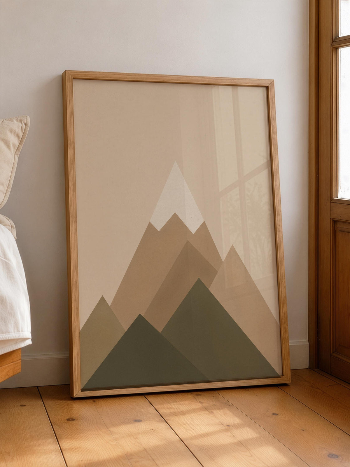 Mountain Print | Minimalist Geometric Landscape Wall Art | Framed or Unframed