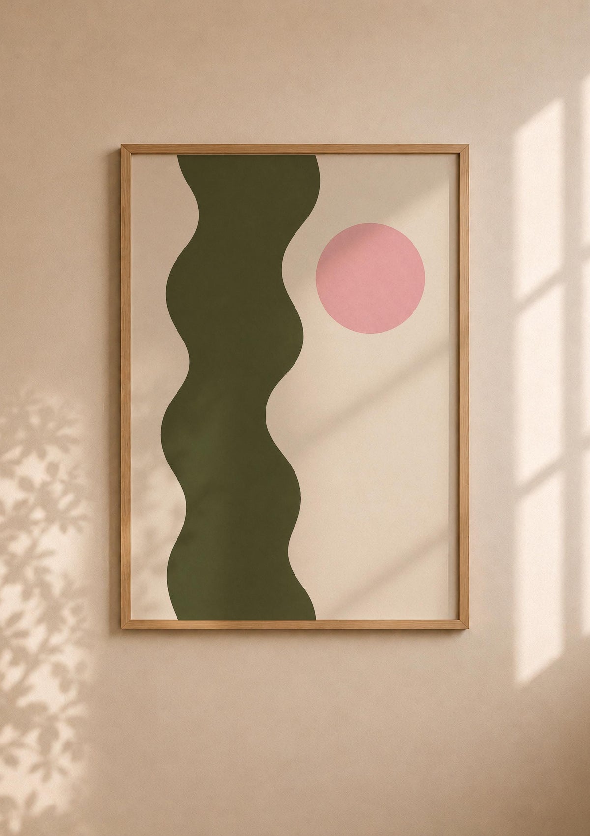 Abstract Wave Organic Flow Print | Modern Minimalist Wall Art | Framed or Unframed