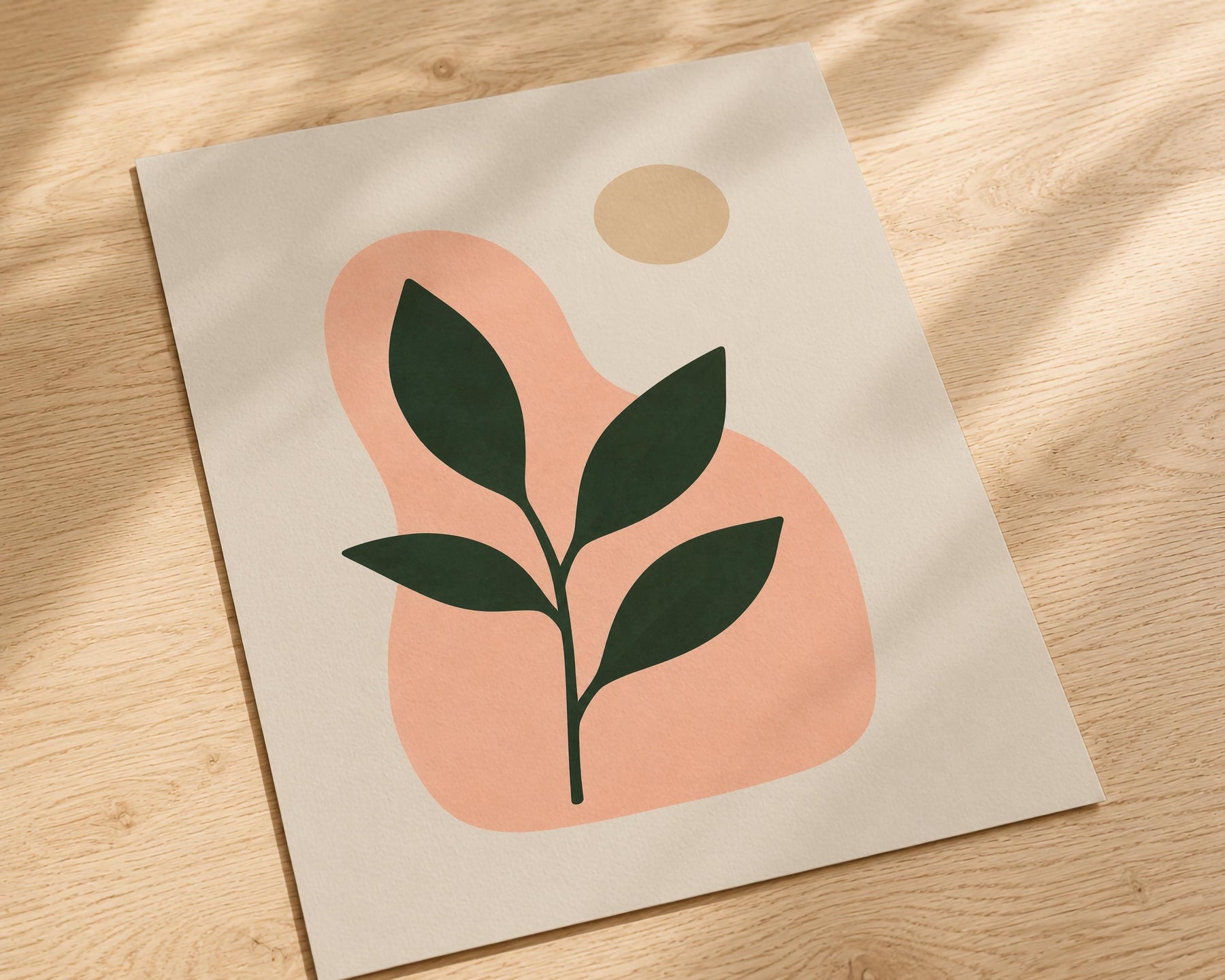 Botanical Print | Luma Abstract Wall Art, Contemporary Neutral Decor | Framed or Unframed