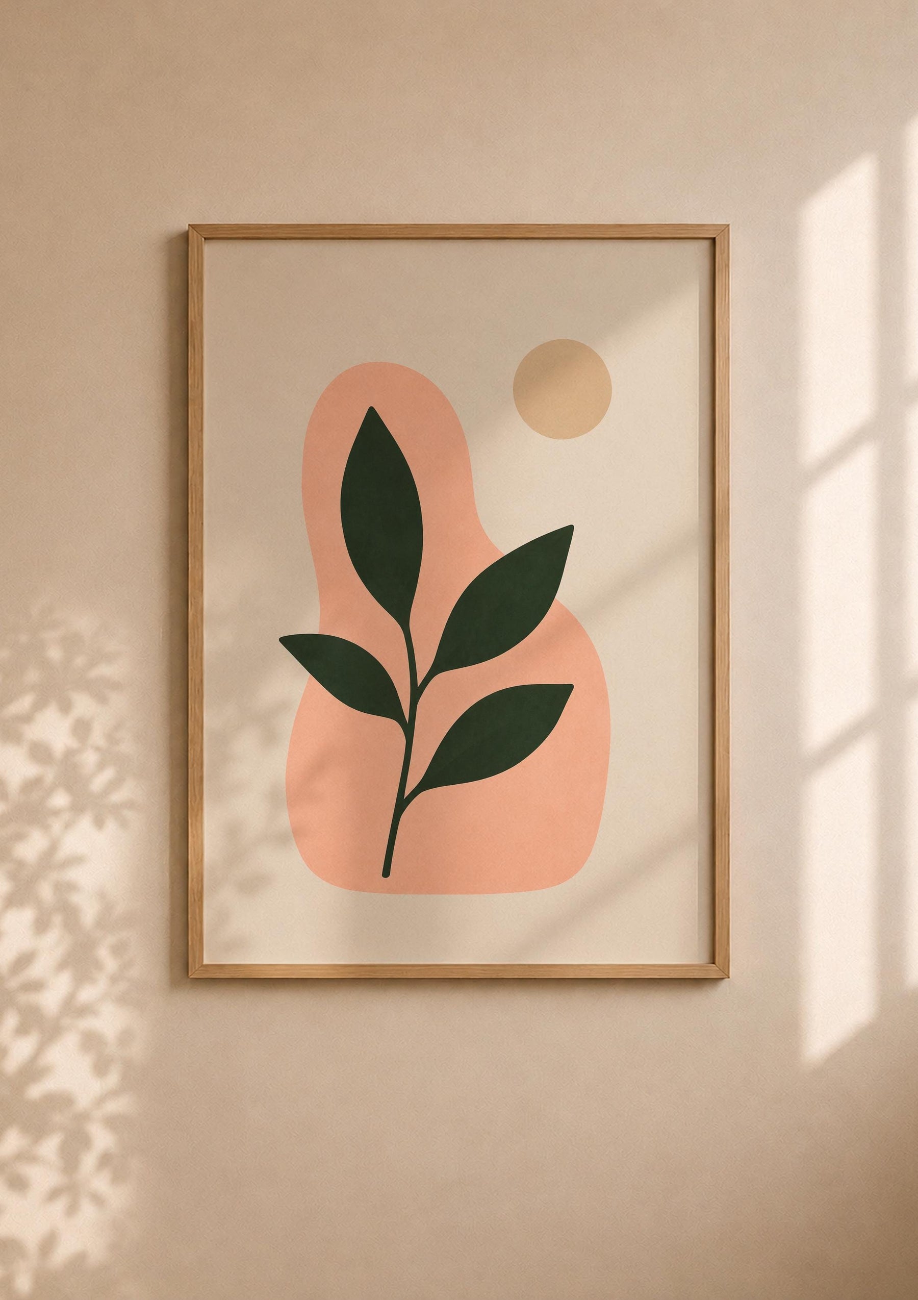 Botanical Print | Luma Abstract Wall Art, Contemporary Neutral Decor | Framed or Unframed