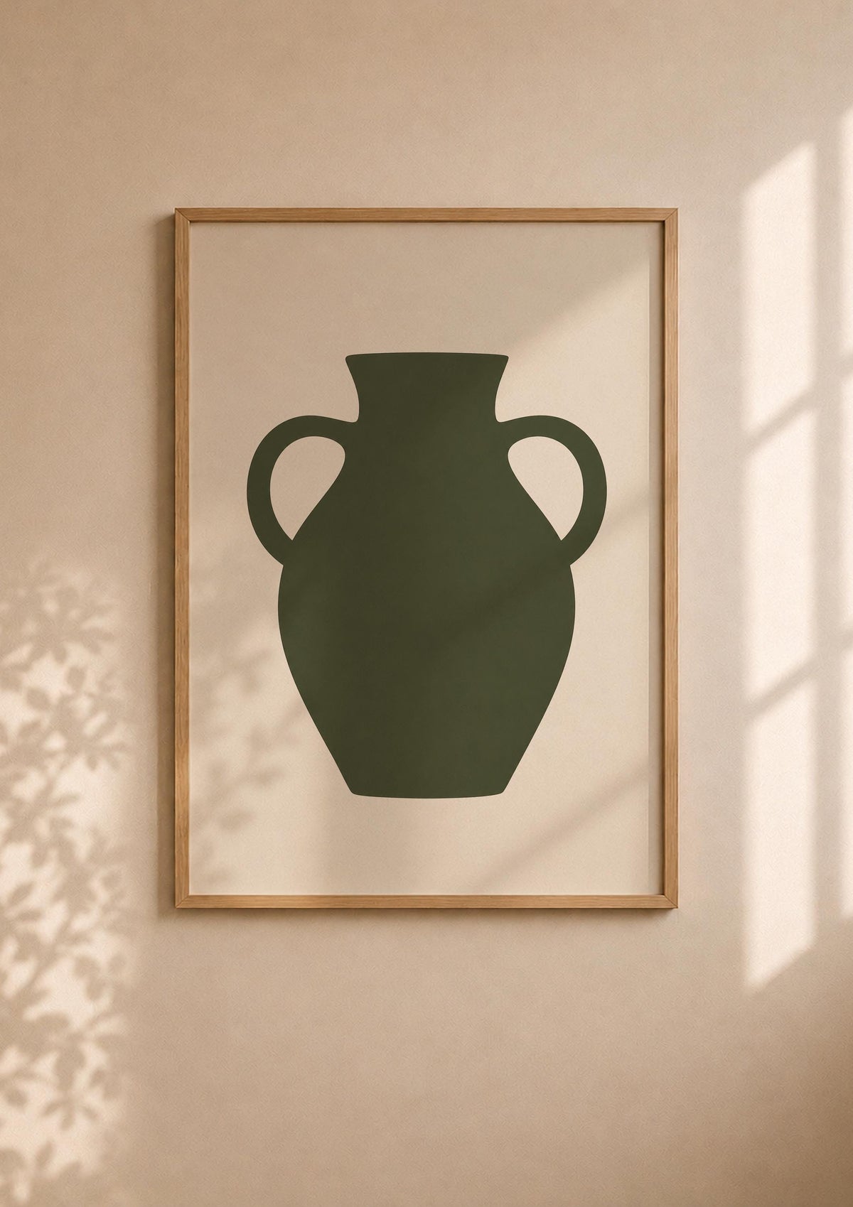 Vessel Amphora Vase Print | Abstract Mediterranean Wall Art | Framed or Unframed