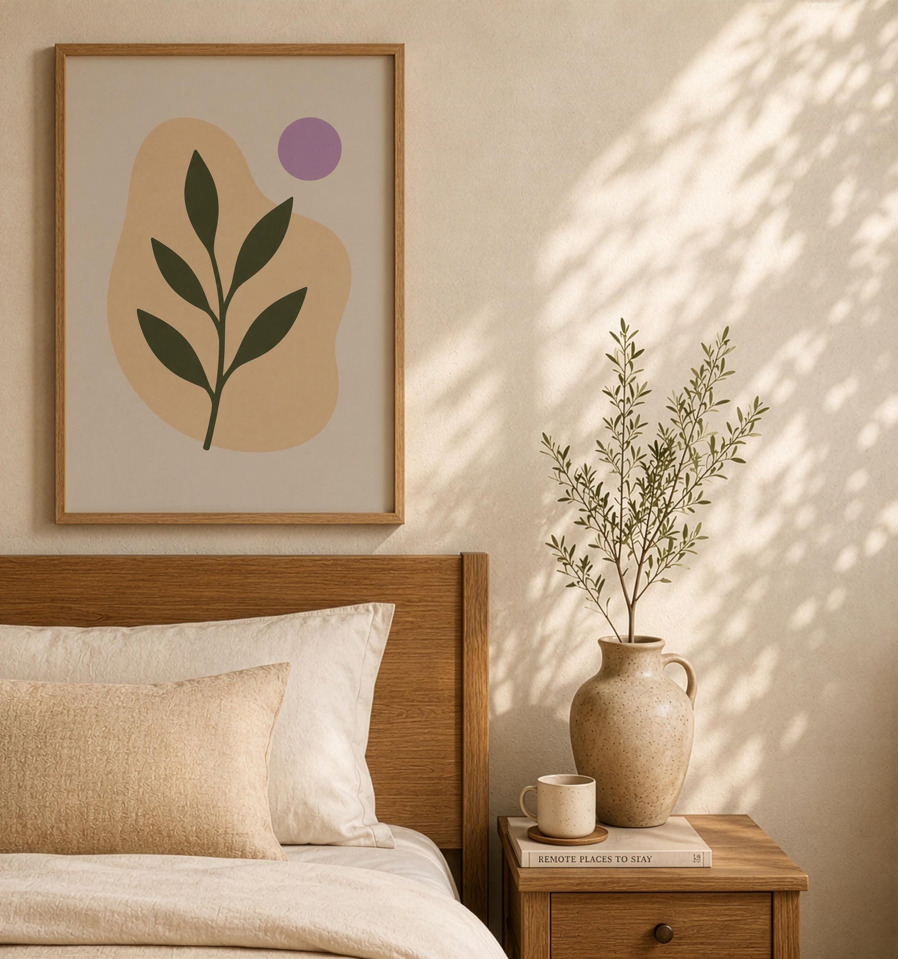 Botanica Abstract Leaf Print | Botanical Organic Modern Wall Art | Framed or Unframed