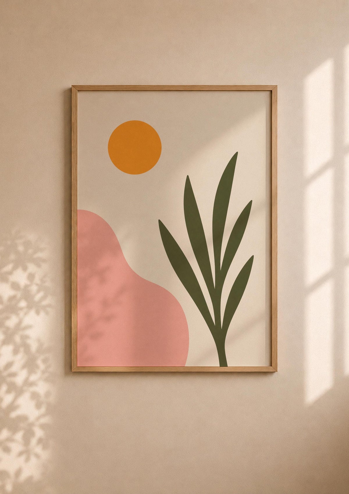 Sirocco Desert Botanical Print | Minimalist Landscape Wall Art | Framed or Unframed