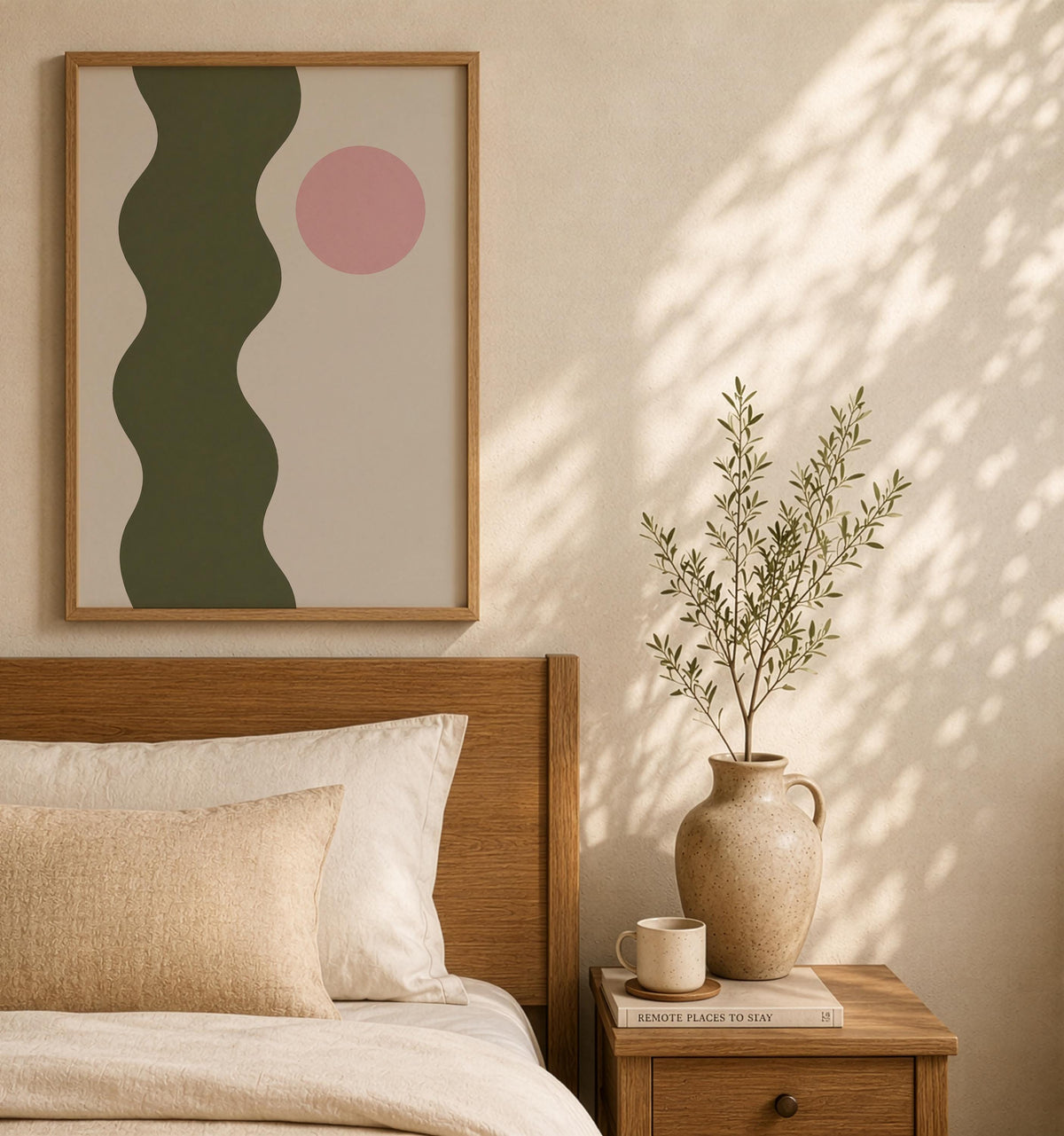 Abstract Wave Organic Flow Print | Modern Minimalist Wall Art | Framed or Unframed