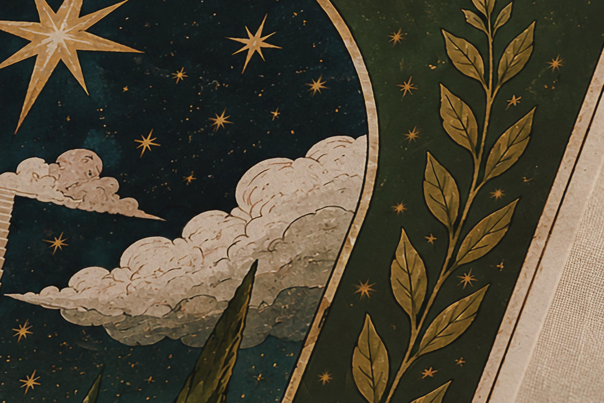 Keep Going Print | Inspirational Folk Art Wall Decor, Celestial Illustration, Framed or Unframed