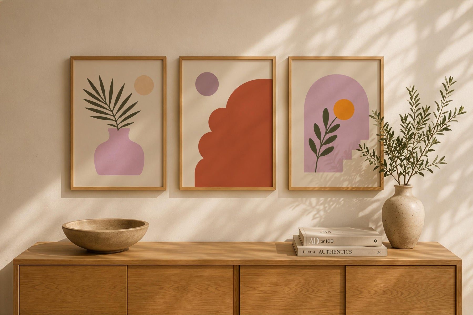Alcove Floral Archway Print | Minimalist Botanical Mediterranean Wall Art | Framed or Unframed