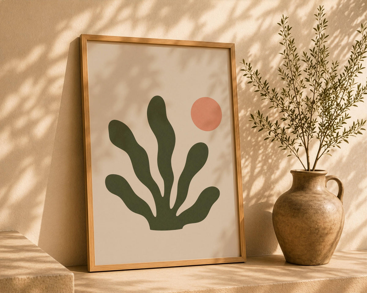 Ebb Seaweed Print | Coastal Botanical Art, Organic Abstract Home Decor | Framed or Unframed