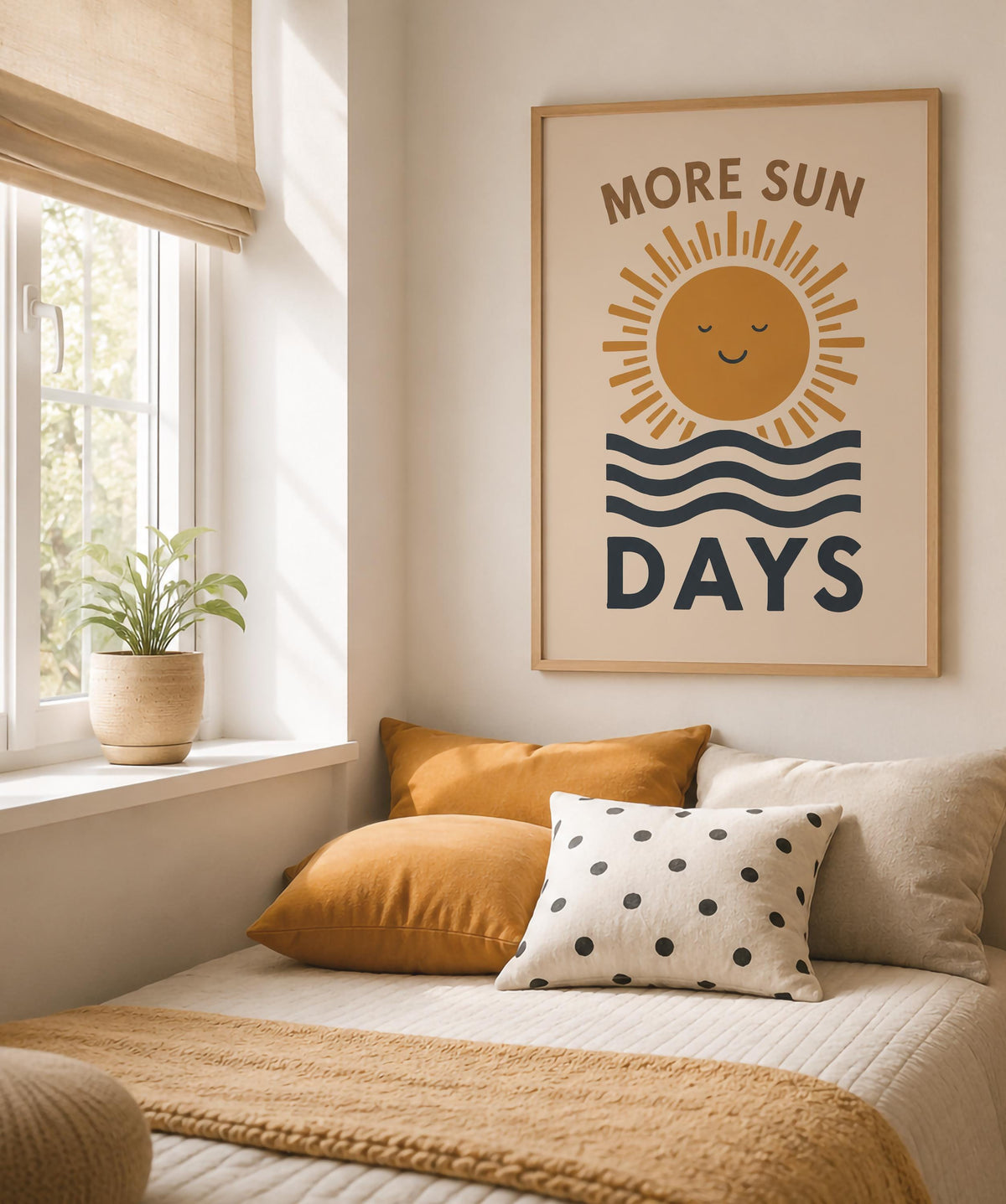 More Sun Days Print | Coastal Summer Beach House Wall Art | Framed or Unframed