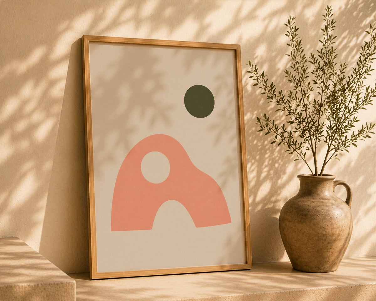 Cove Abstract Organic Rock Print | Minimalist Arch, Neutral Decor Wall Art | Framed or Unframed