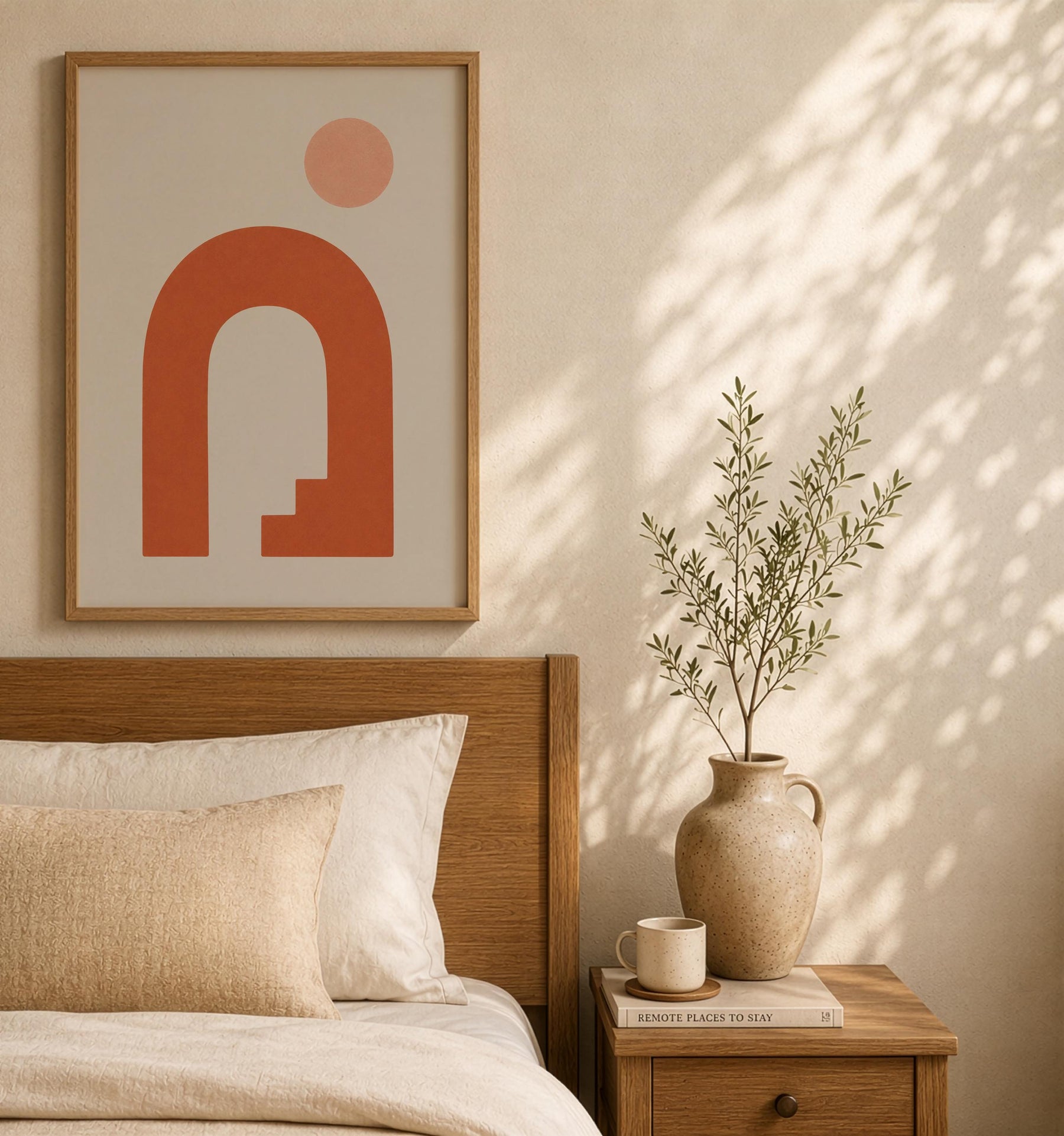 Arco Archway Print | Mediterranean Terracotta Abstract Wall Art | Framed or Unframed