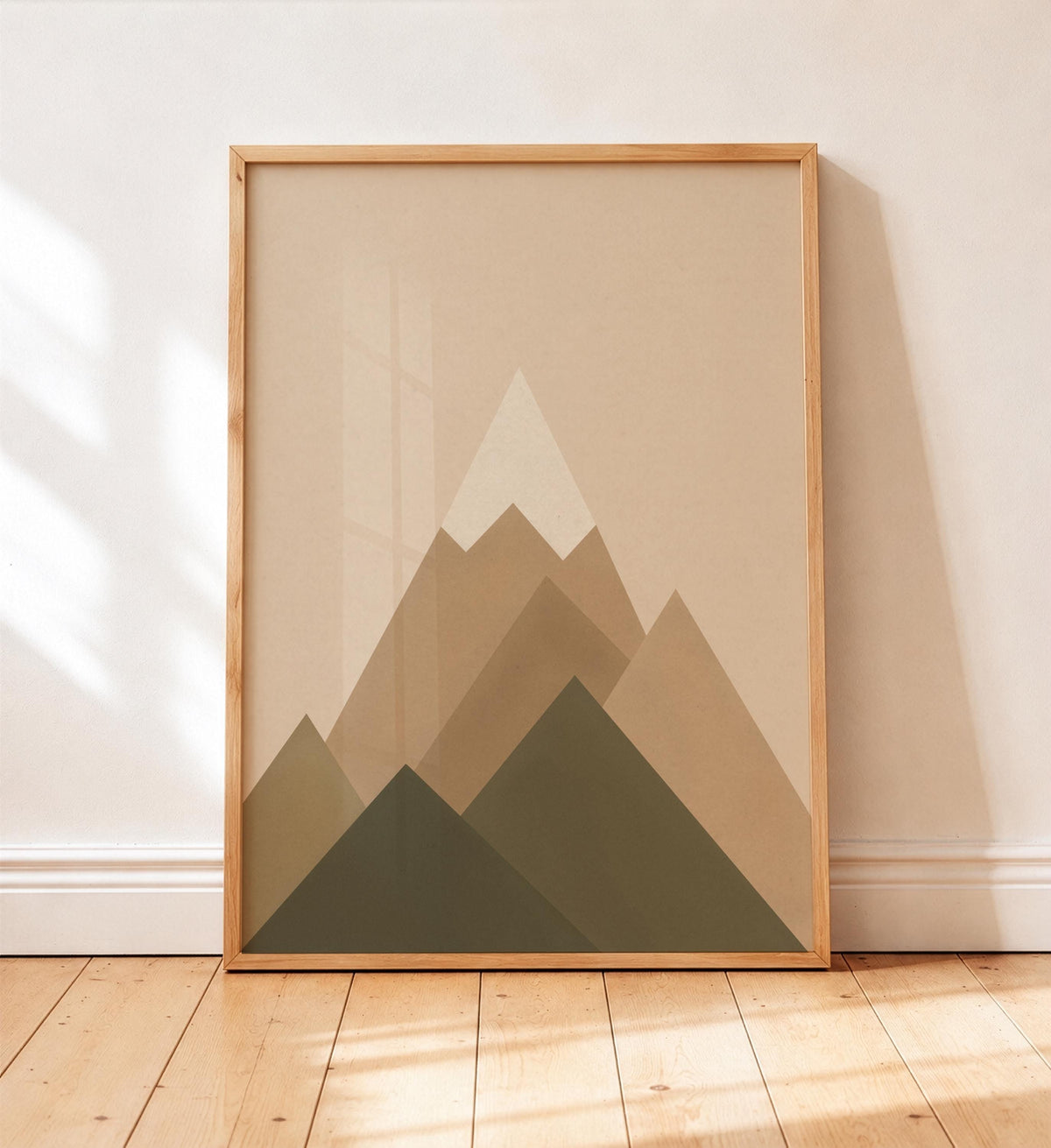 Mountain Print | Minimalist Geometric Landscape Wall Art | Framed or Unframed