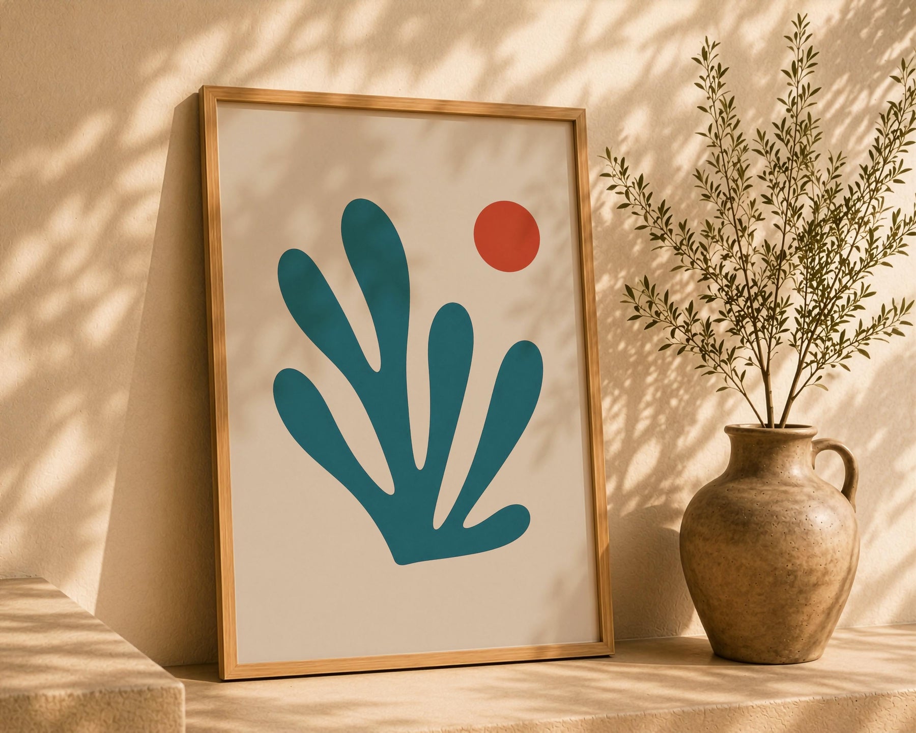 Pelago Seaweed Print | Abstract Botanical Coastal Wall Art | Framed or Unframed