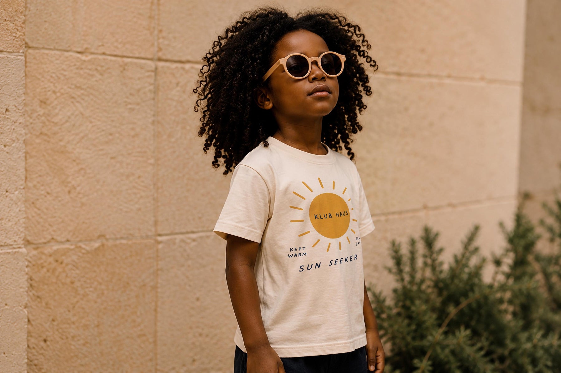 Sun Seeker Kids T-Shirt | Organic Cotton Summer Graphic Tee