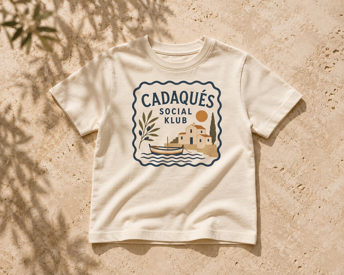 Kids Organic Cotton T-Shirt | Mediterranean Graphic Tee, Summer Holiday Shirt