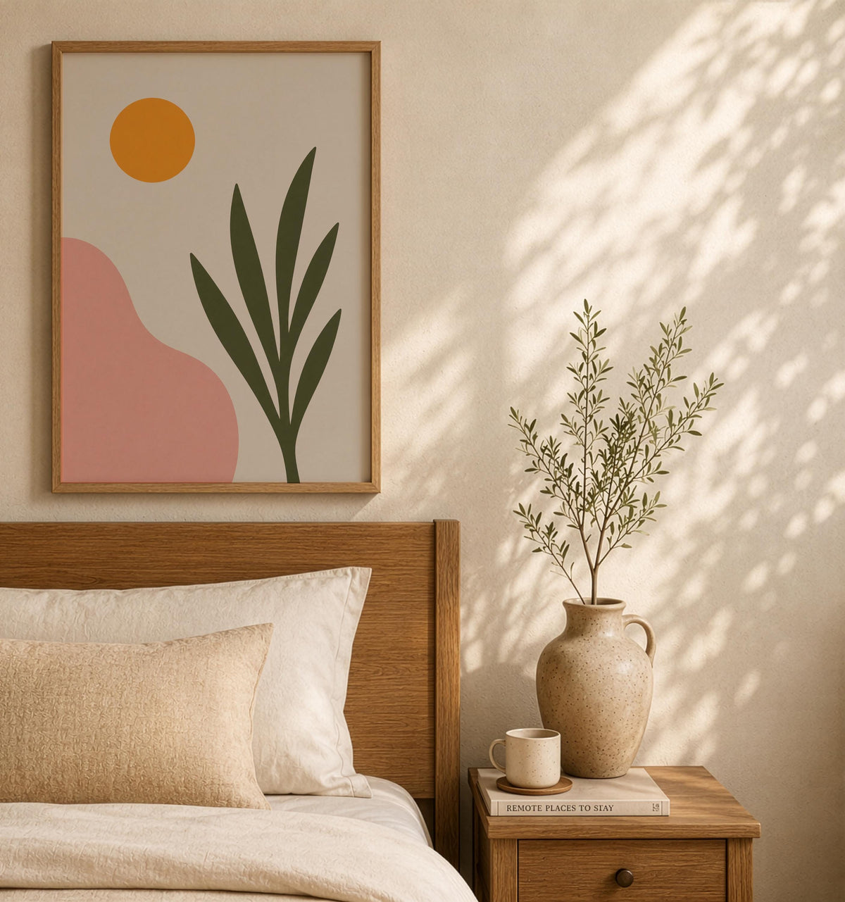 Sirocco Desert Botanical Print | Minimalist Landscape Wall Art | Framed or Unframed