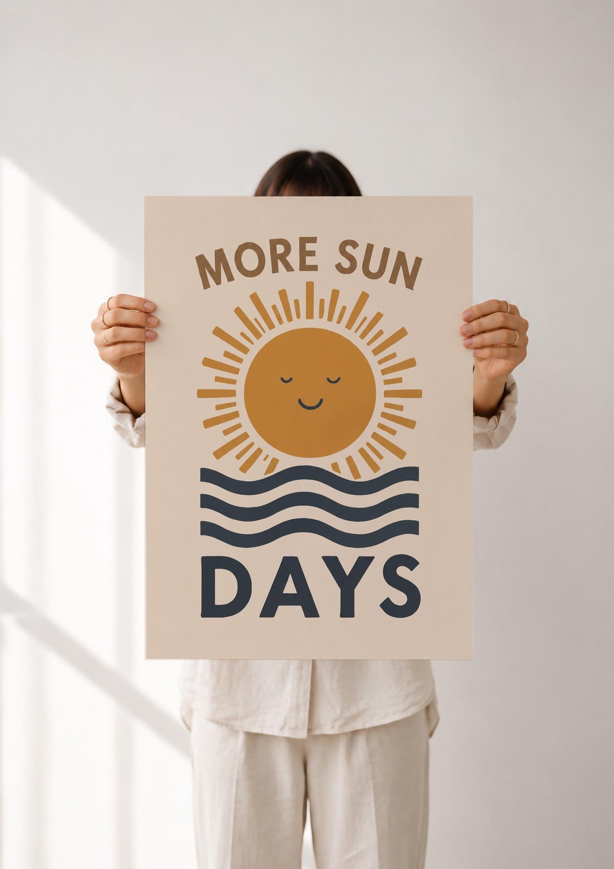 More Sun Days Print | Coastal Summer Beach House Wall Art | Framed or Unframed
