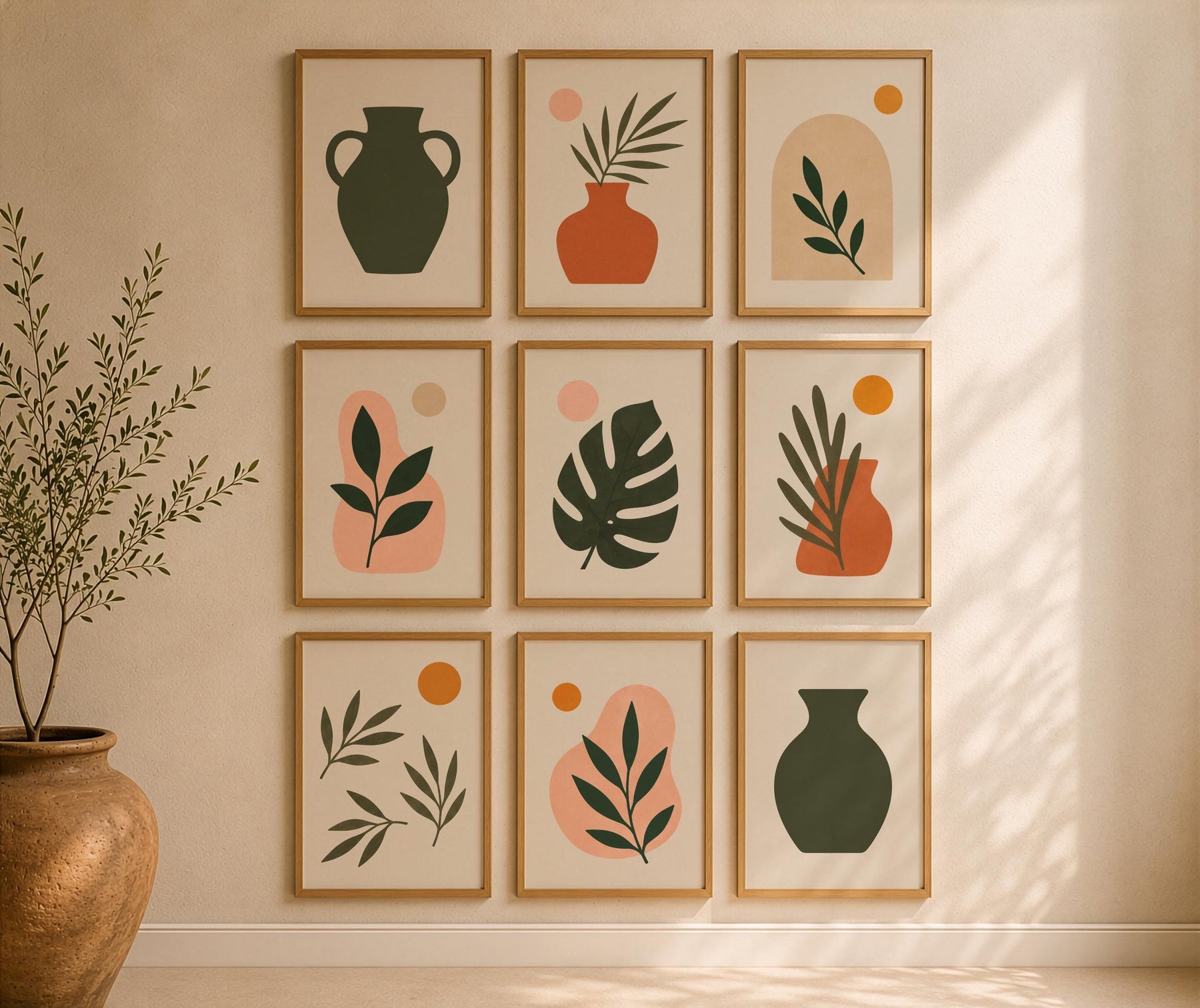 Oasis Olive Branch Print | Hand-Painted Botanical Art, Mediterranean Wall Decor | Framed or Unframed