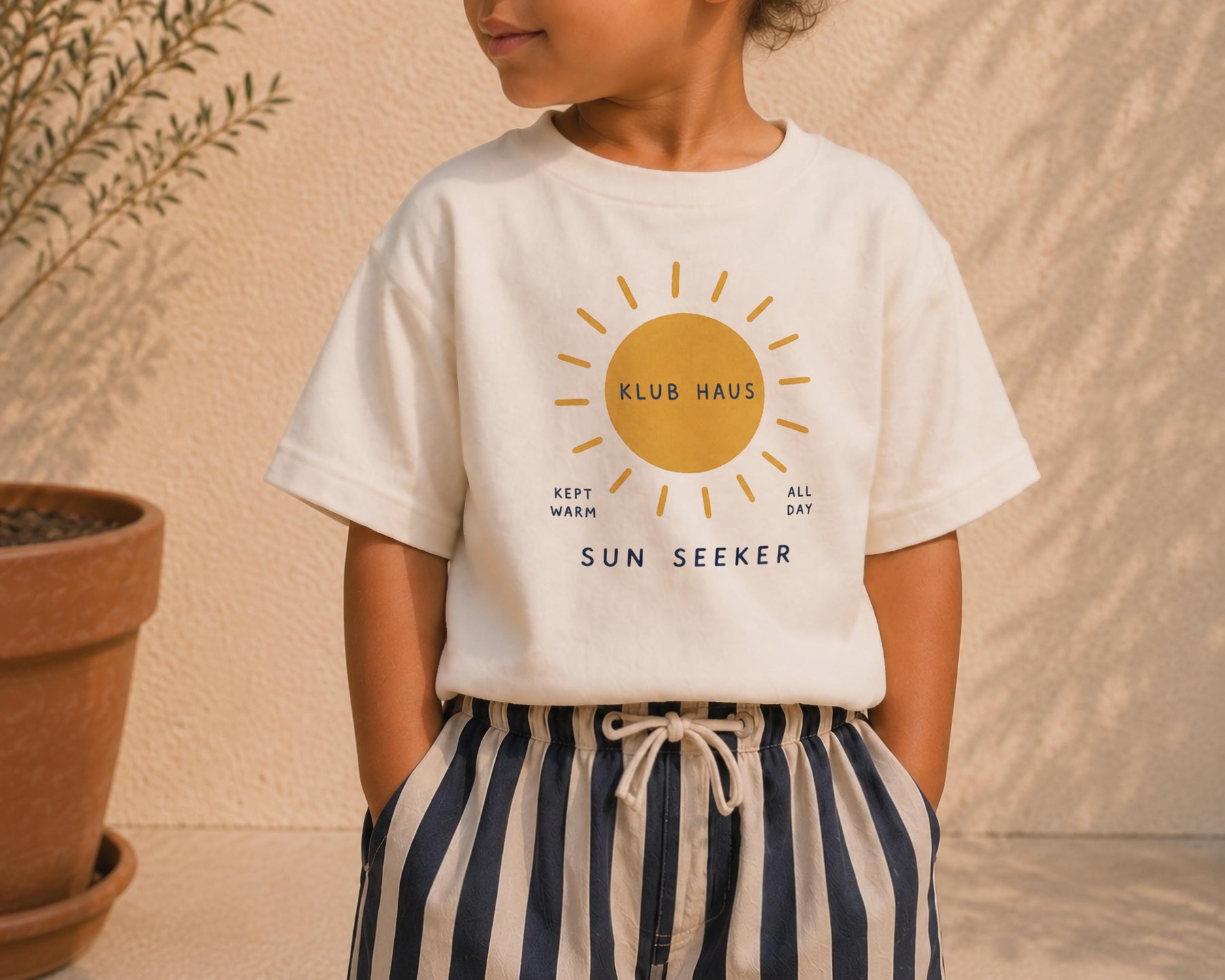 Sun Seeker Kids T-Shirt | Organic Cotton Summer Graphic Tee