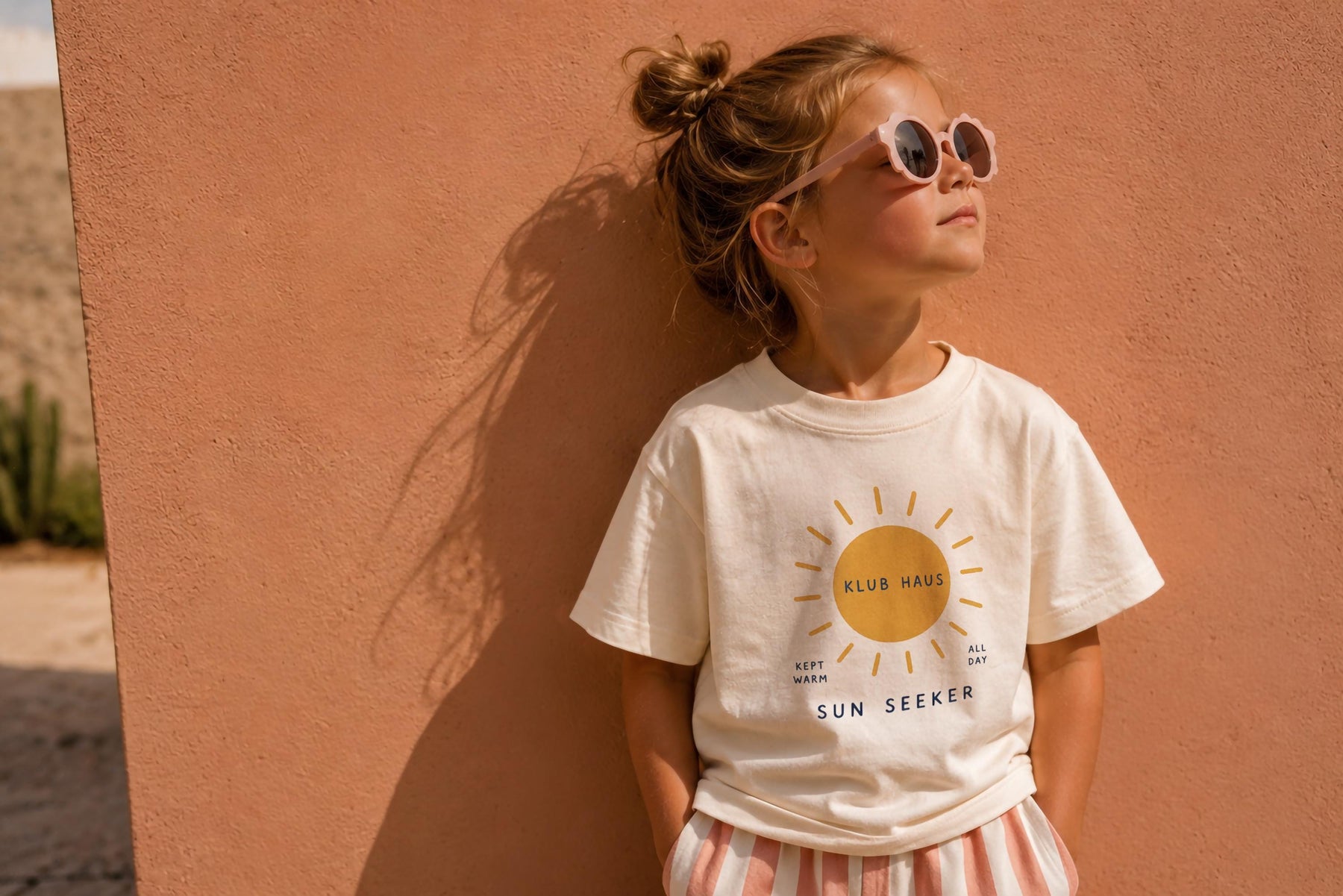 Sun Seeker Kids T-Shirt | Organic Cotton Summer Graphic Tee