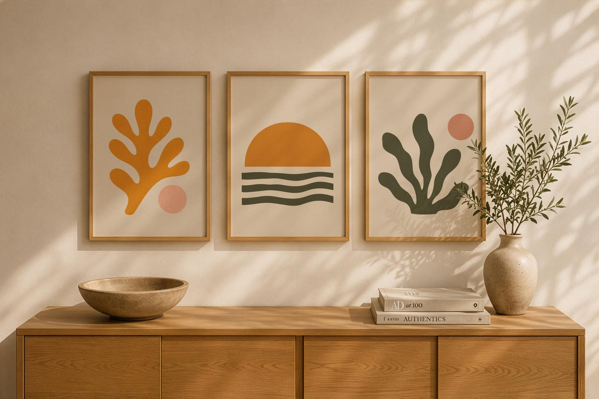 Ebb Seaweed Print | Coastal Botanical Art, Organic Abstract Home Decor | Framed or Unframed