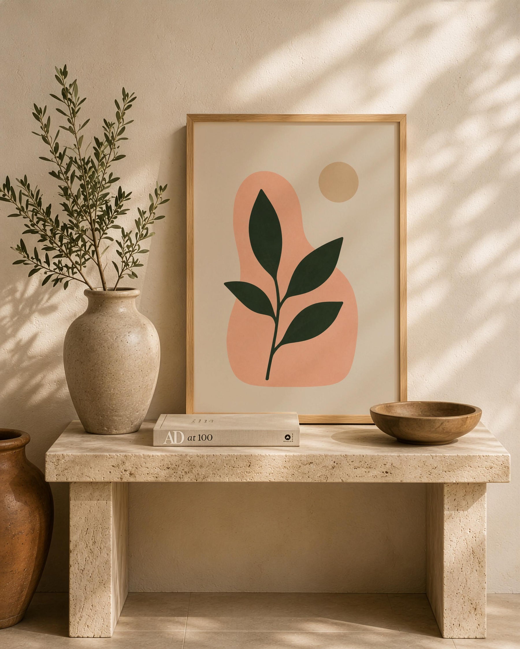 Botanical Print | Luma Abstract Wall Art, Contemporary Neutral Decor | Framed or Unframed