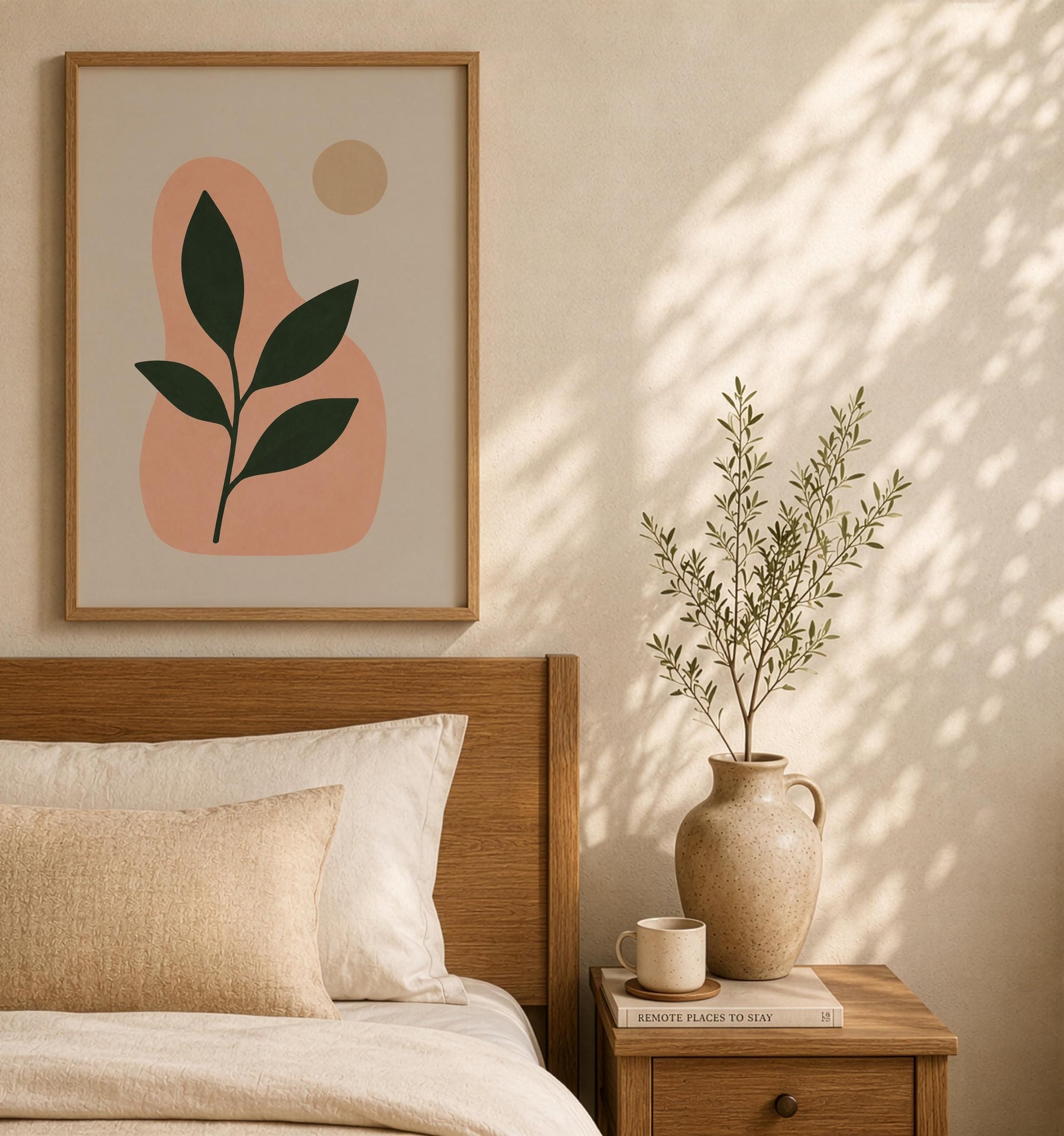 Botanical Print | Luma Abstract Wall Art, Contemporary Neutral Decor | Framed or Unframed