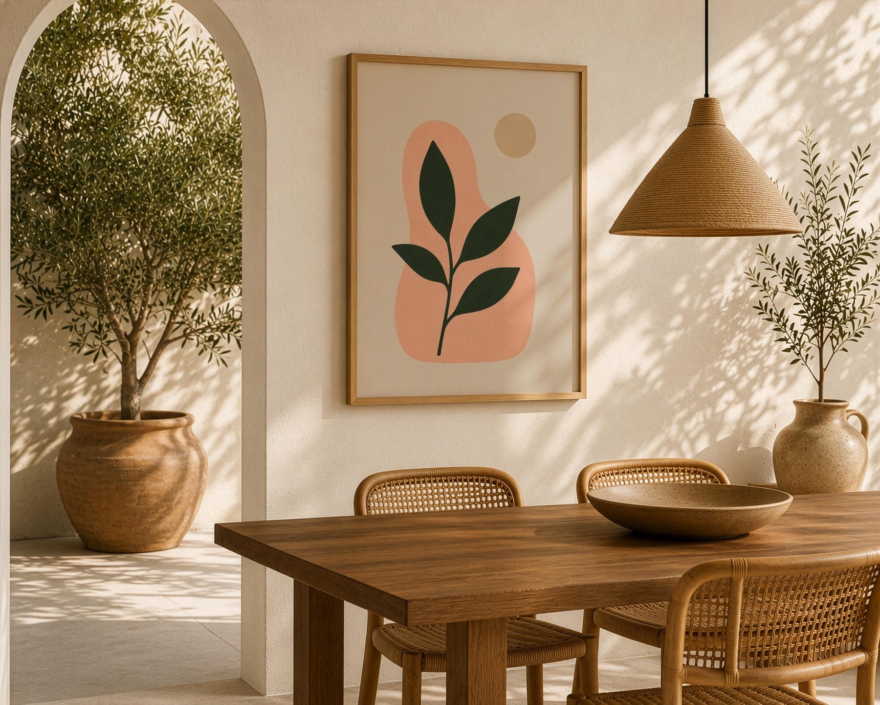 Botanical Print | Luma Abstract Wall Art, Contemporary Neutral Decor | Framed or Unframed
