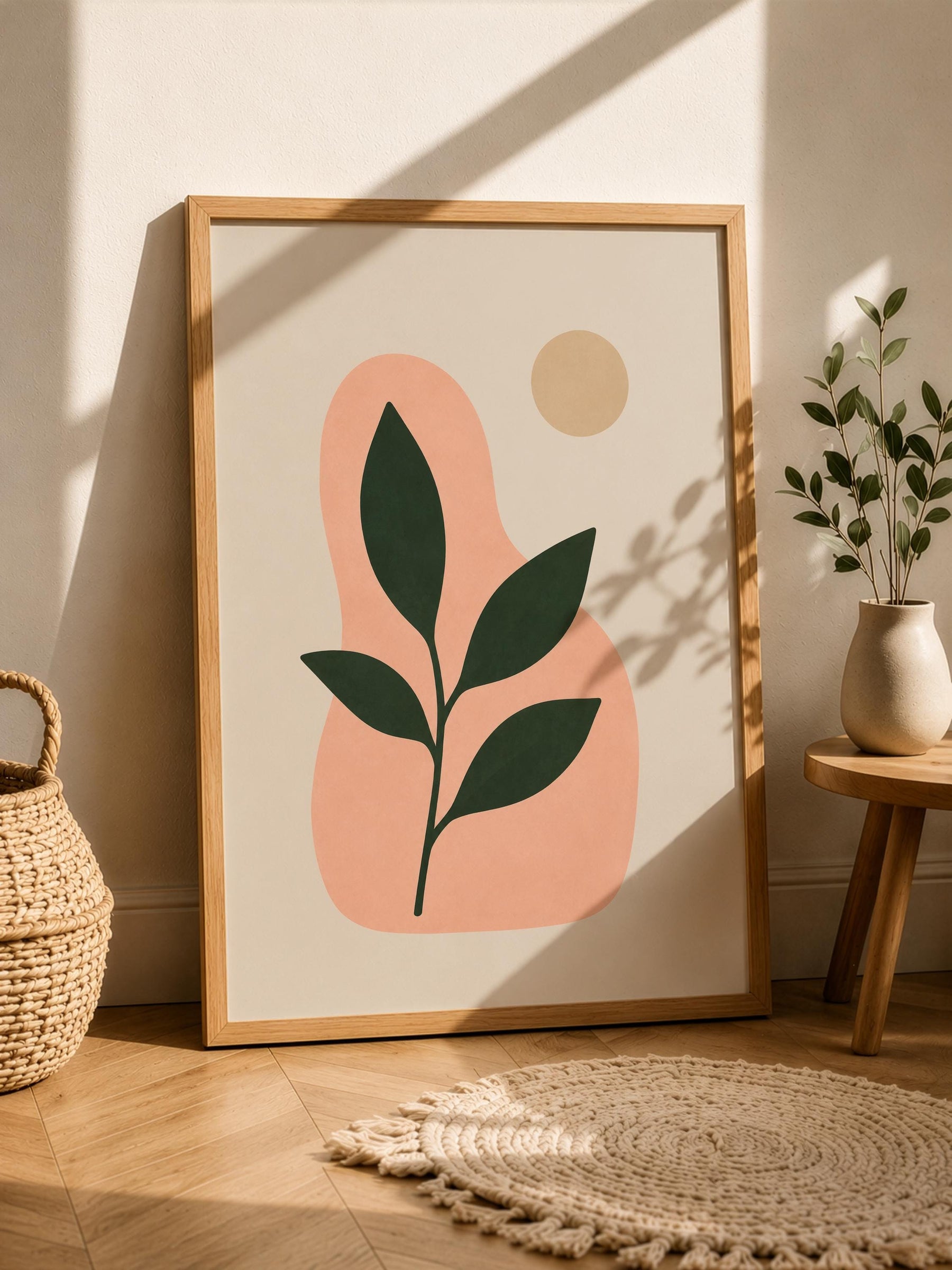 Botanical Print | Luma Abstract Wall Art, Contemporary Neutral Decor | Framed or Unframed
