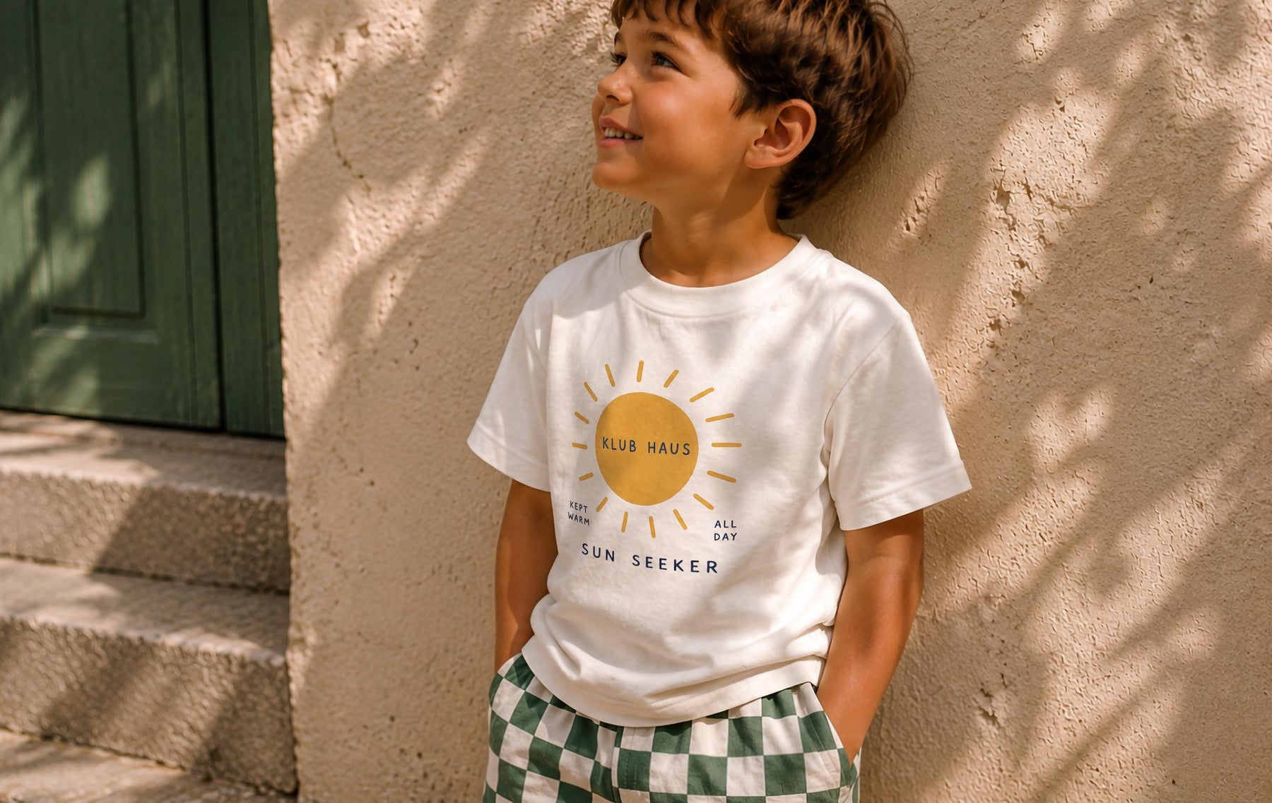 Sun Seeker Kids T-Shirt | Organic Cotton Summer Graphic Tee