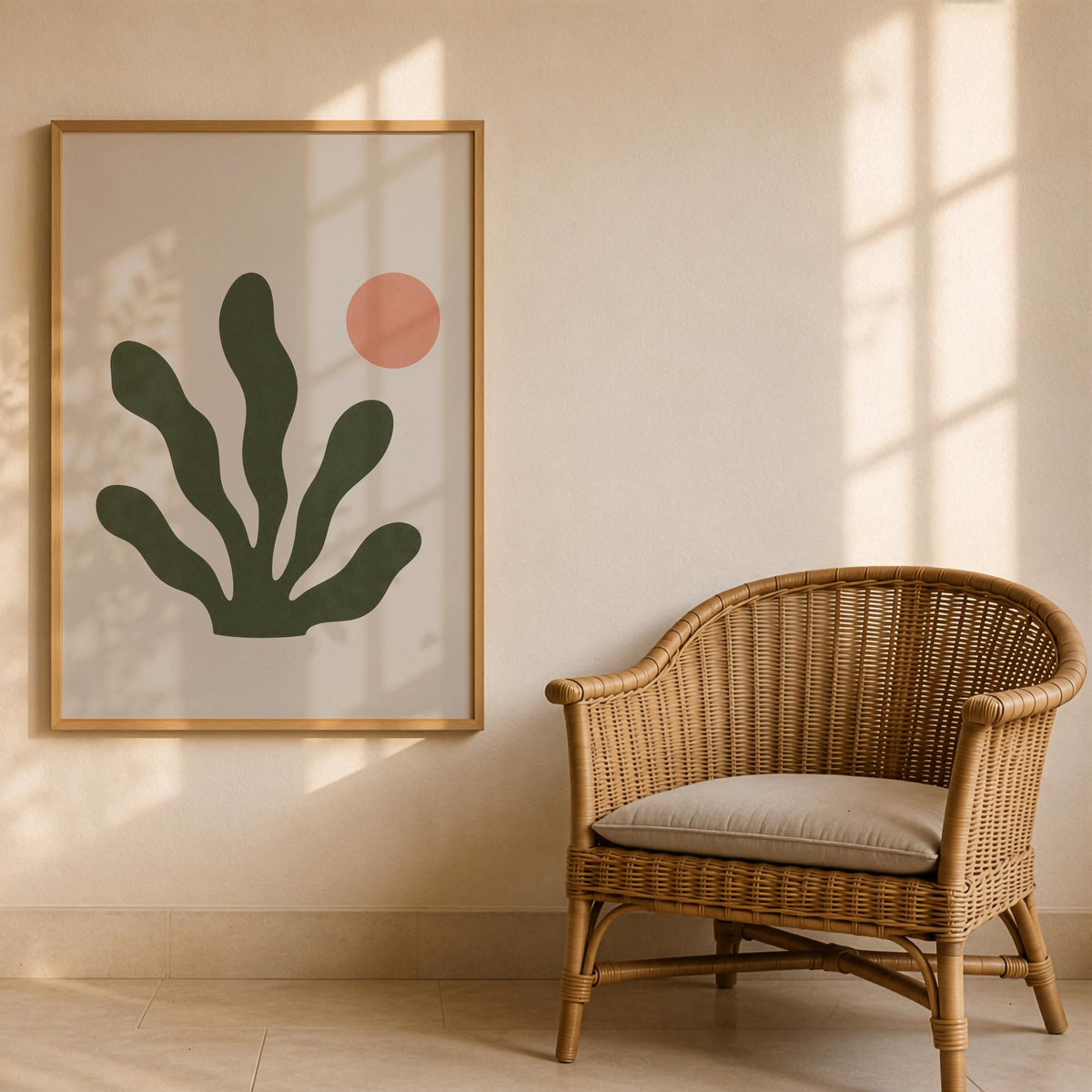 Ebb Seaweed Print | Coastal Botanical Art, Organic Abstract Home Decor | Framed or Unframed