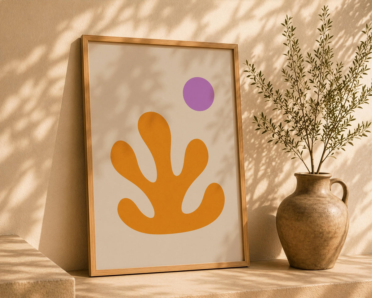 Aureo Abstract Seaweed Print | Botanical Coastal Wall Art  | Framed or Unframed