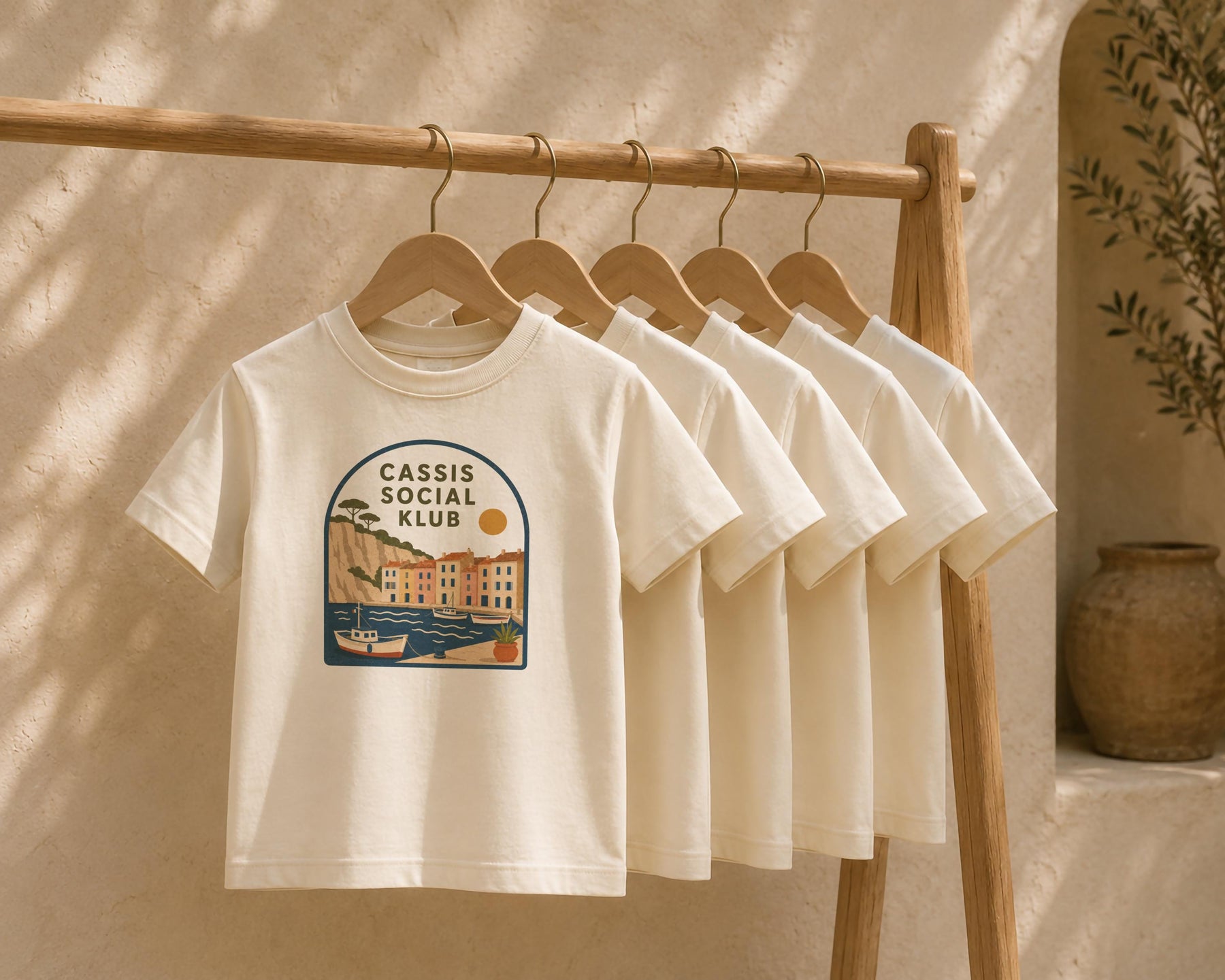 Kids Organic Cotton T-Shirt | Cassis French Riviera Graphic Tee | Mediterranean Summer Clothing