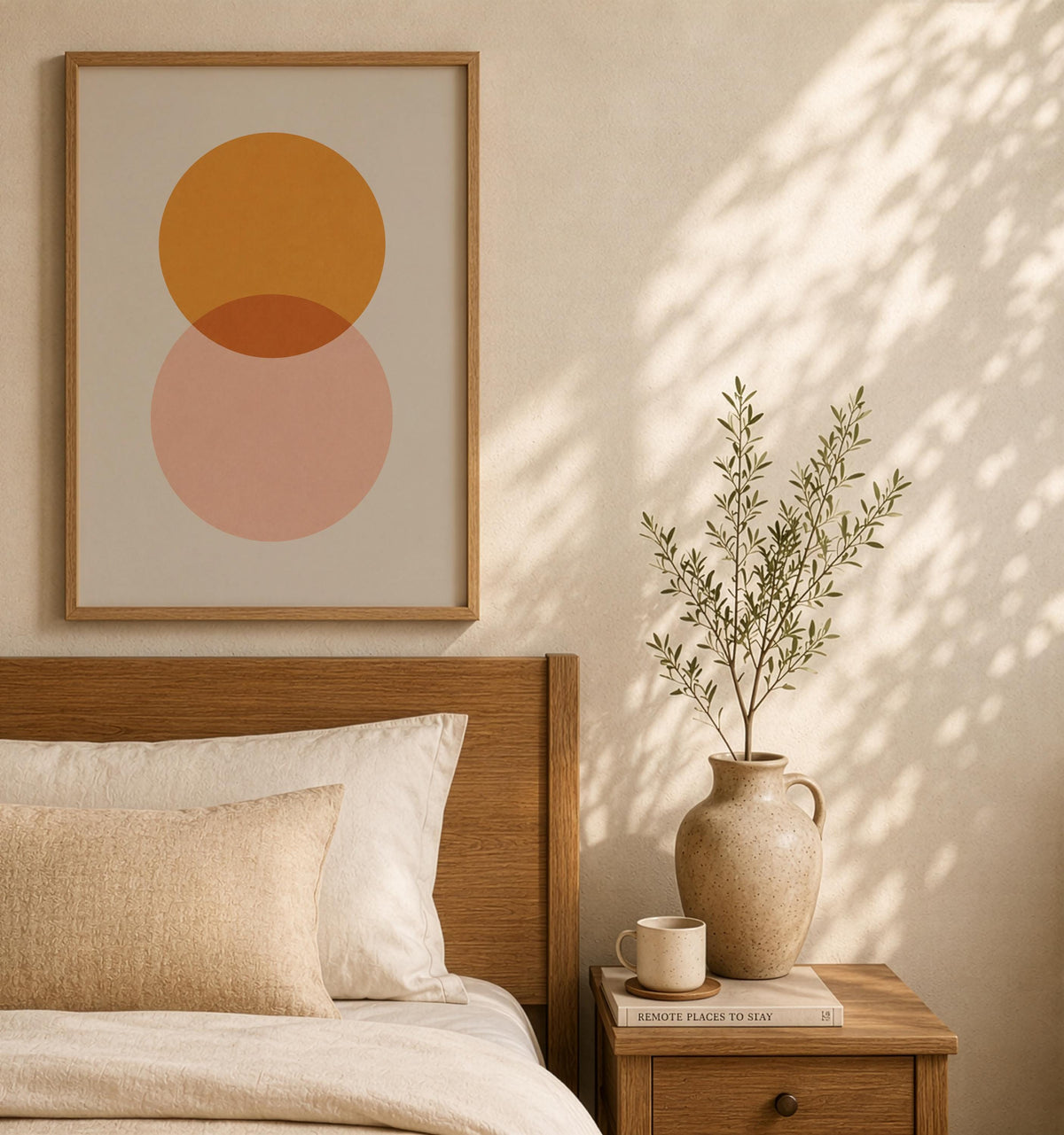 Eclipse Circle Print | Minimalist Geometric Wall Art, Modern Abstract Poster | Framed or Unframed
