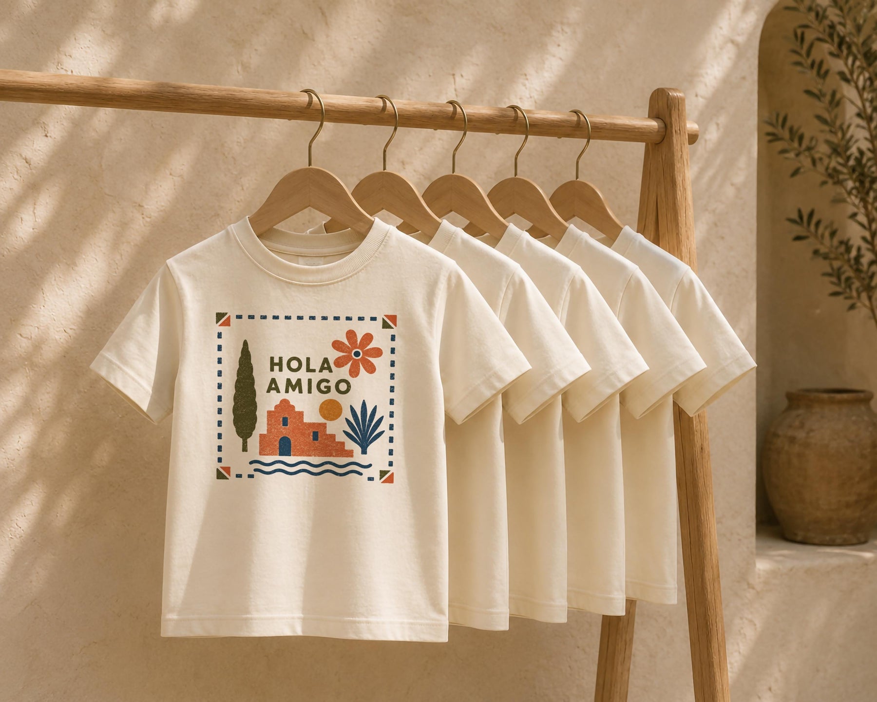 Kids Organic Cotton T-Shirt | Mediterranean Graphic Tee, Summer Holiday Clothing