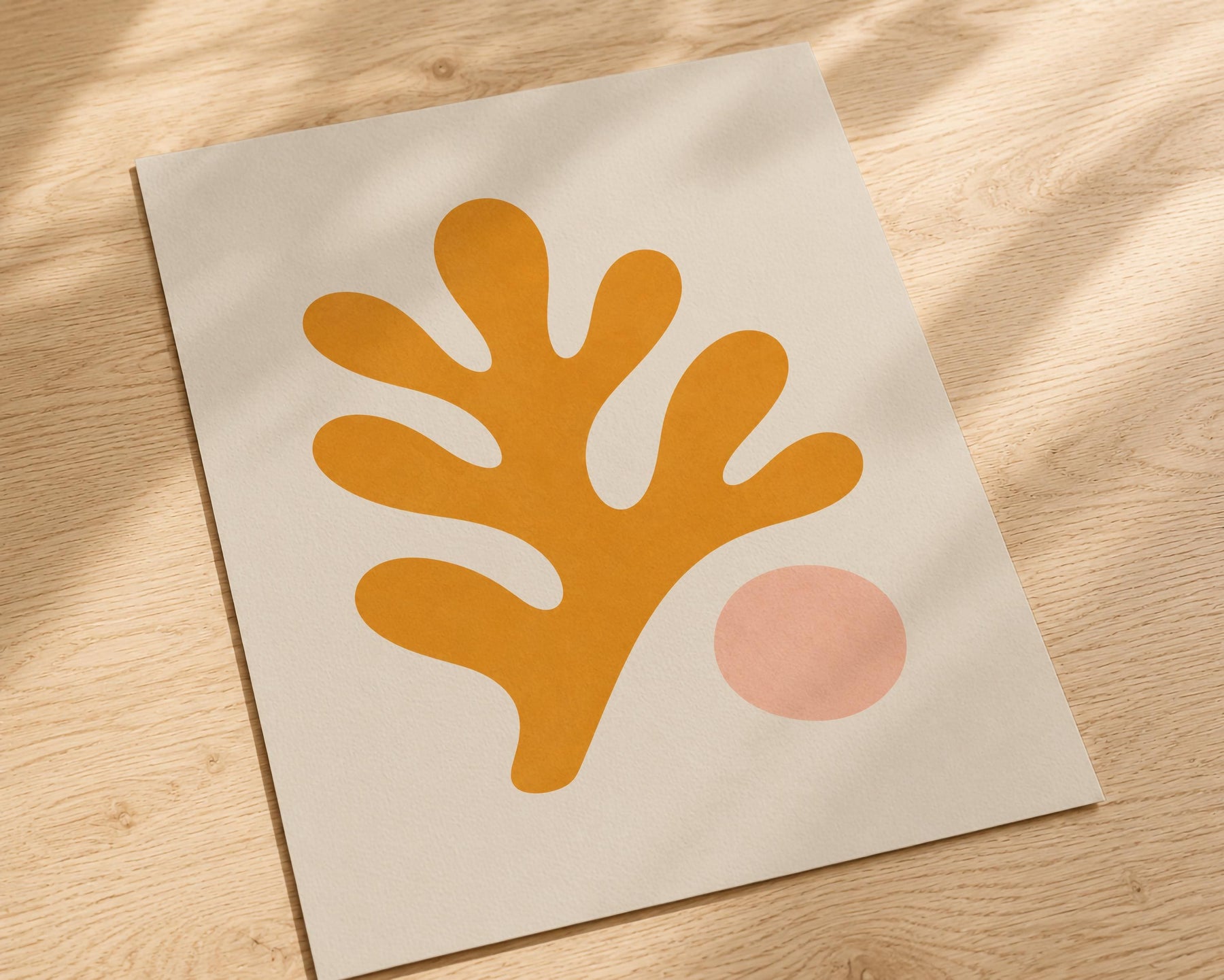 Oro Coral Print | Abstract Botanical Coastal Wall Art (Framed or Unframed)