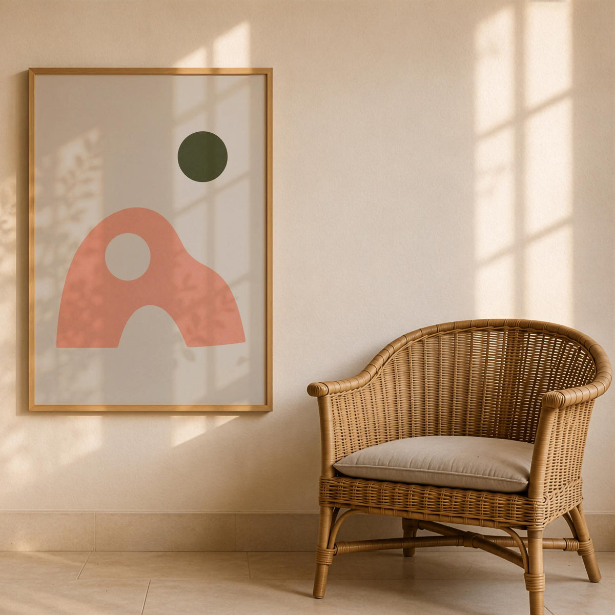 Cove Abstract Organic Rock Print | Minimalist Arch, Neutral Decor Wall Art | Framed or Unframed