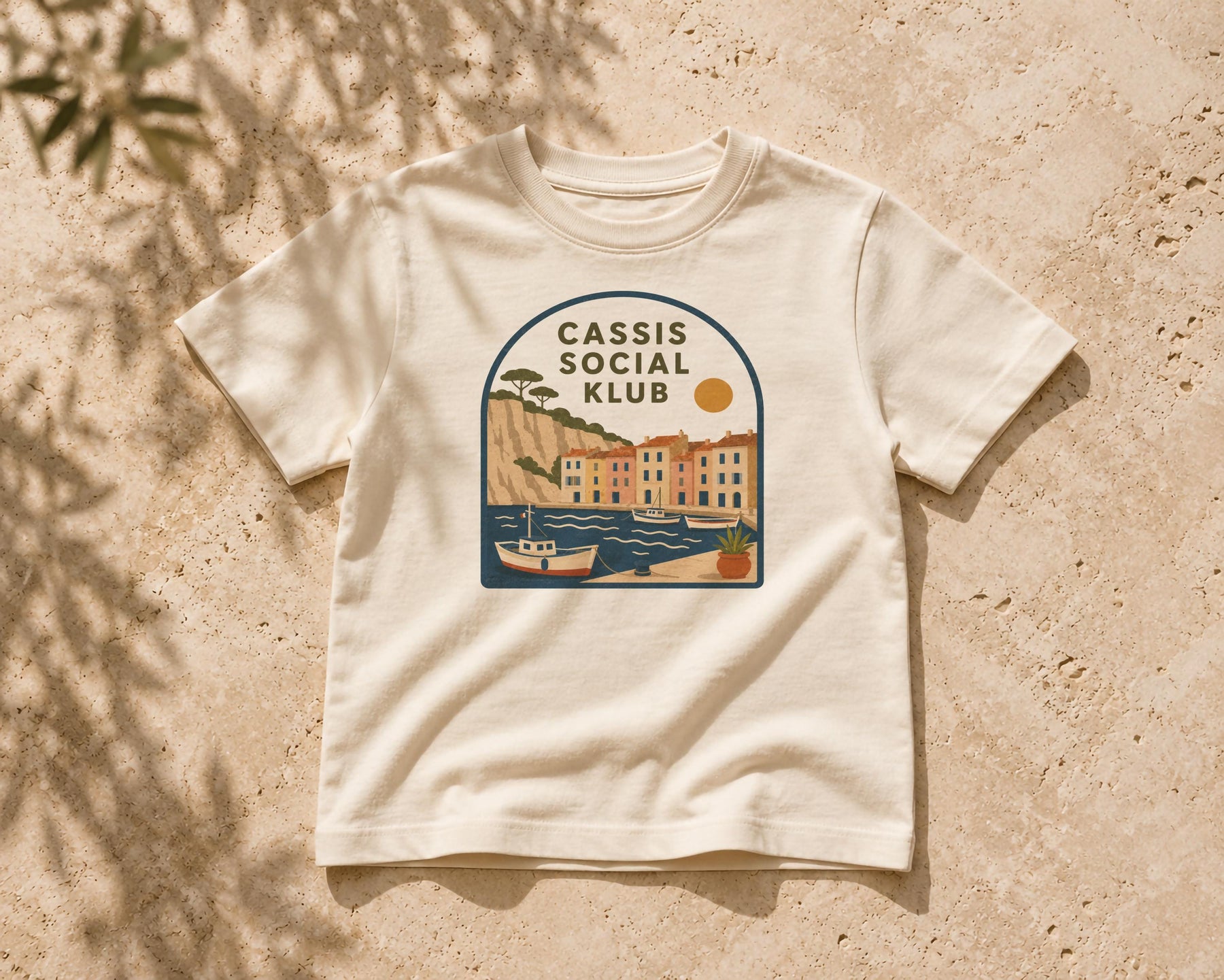 Kids Organic Cotton T-Shirt | Cassis French Riviera Graphic Tee | Mediterranean Summer Clothing