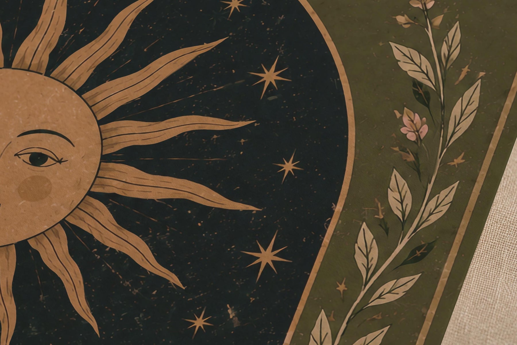 Celestial Sun Folk Art Print | Inspirational Illustrated Wall Decor | Framed or Unframed