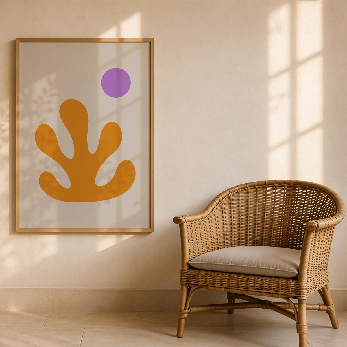 Aureo Abstract Seaweed Print | Botanical Coastal Wall Art  | Framed or Unframed
