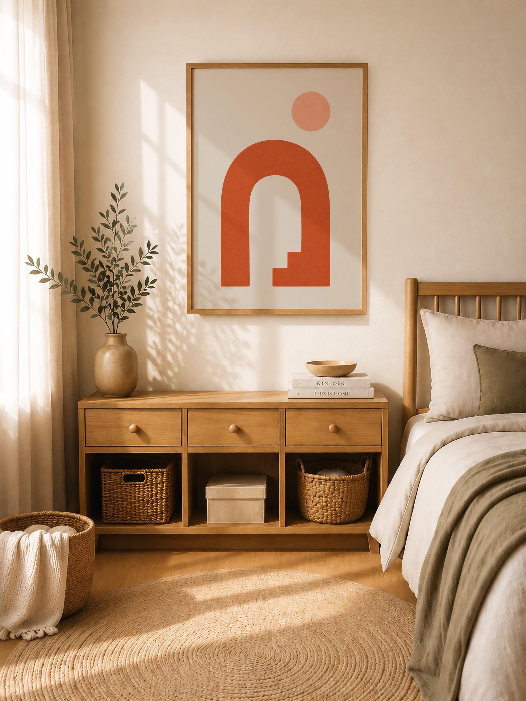 Arco Archway Print | Mediterranean Terracotta Abstract Wall Art | Framed or Unframed