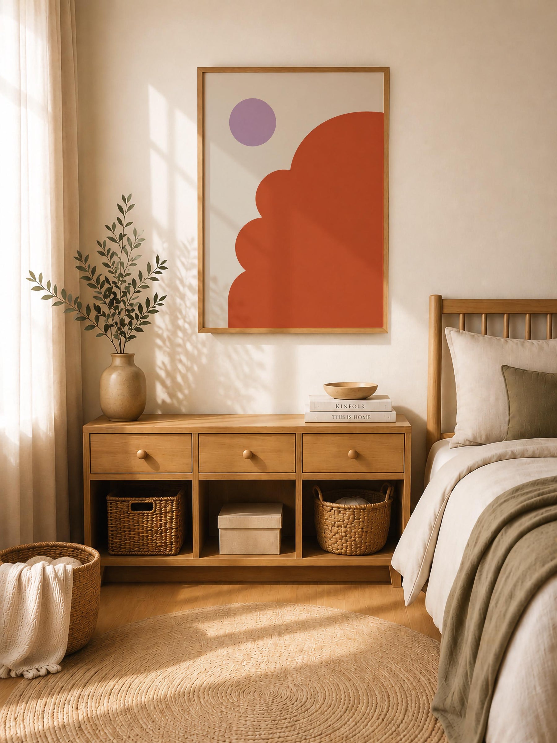 Domo Architectural Print | Terracotta Domes, Minimalist Mediterranean Wall Art | Framed or Unframed
