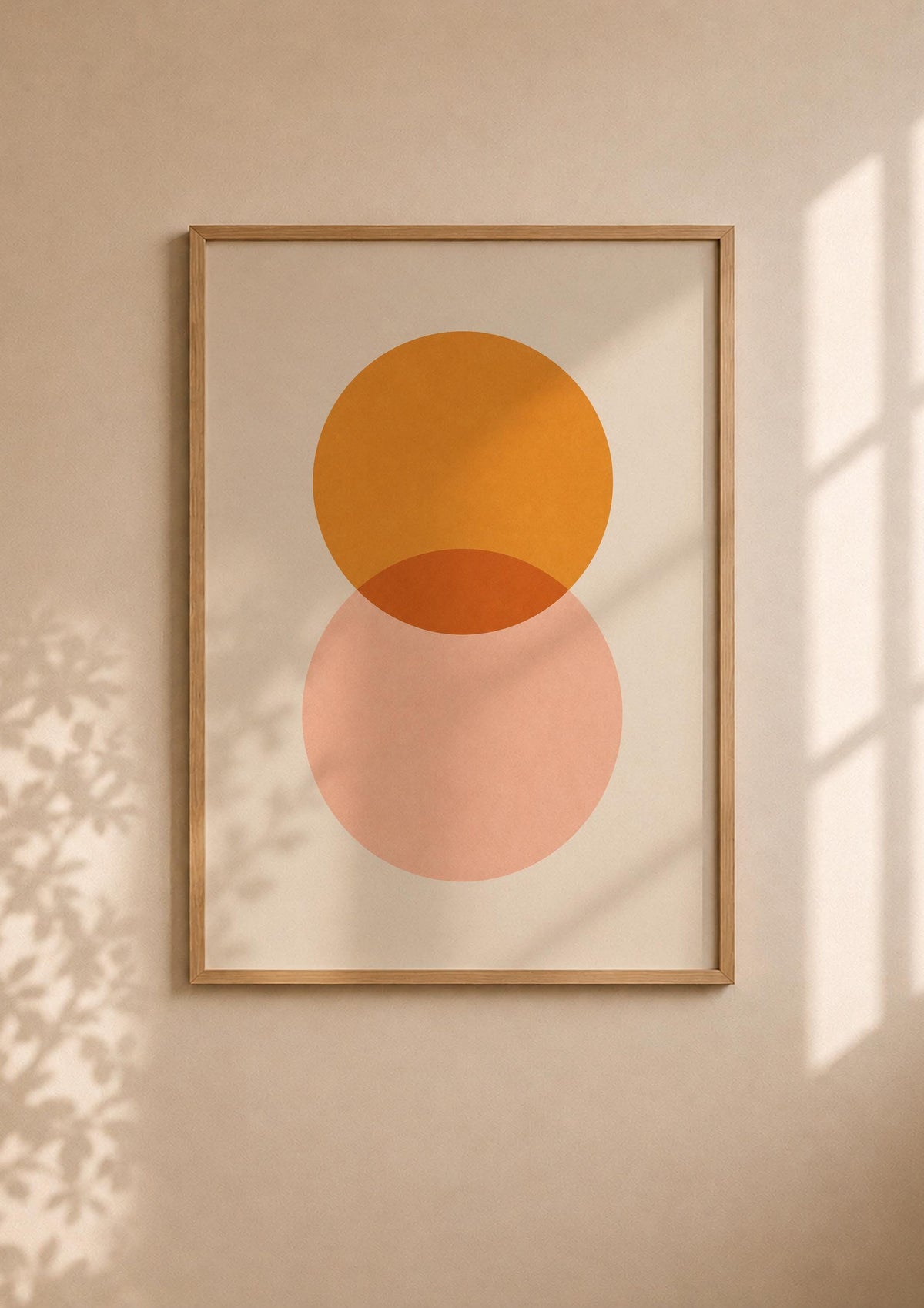 Eclipse Circle Print | Minimalist Geometric Wall Art, Modern Abstract Poster | Framed or Unframed