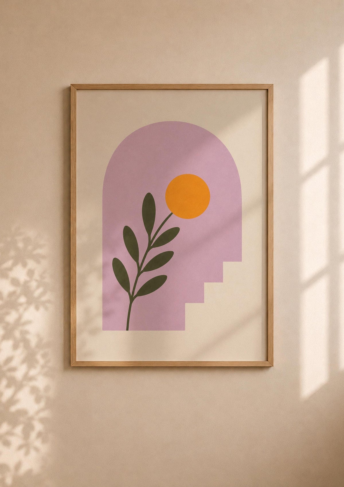 Alcove Floral Archway Print | Minimalist Botanical Mediterranean Wall Art | Framed or Unframed