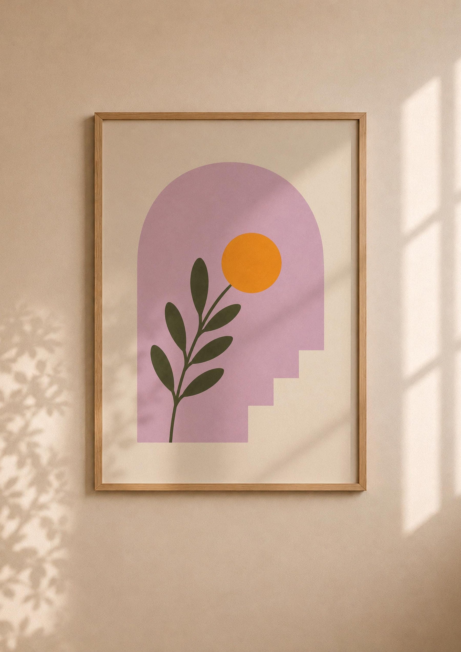 Alcove Floral Archway Print | Minimalist Botanical Mediterranean Wall Art | Framed or Unframed