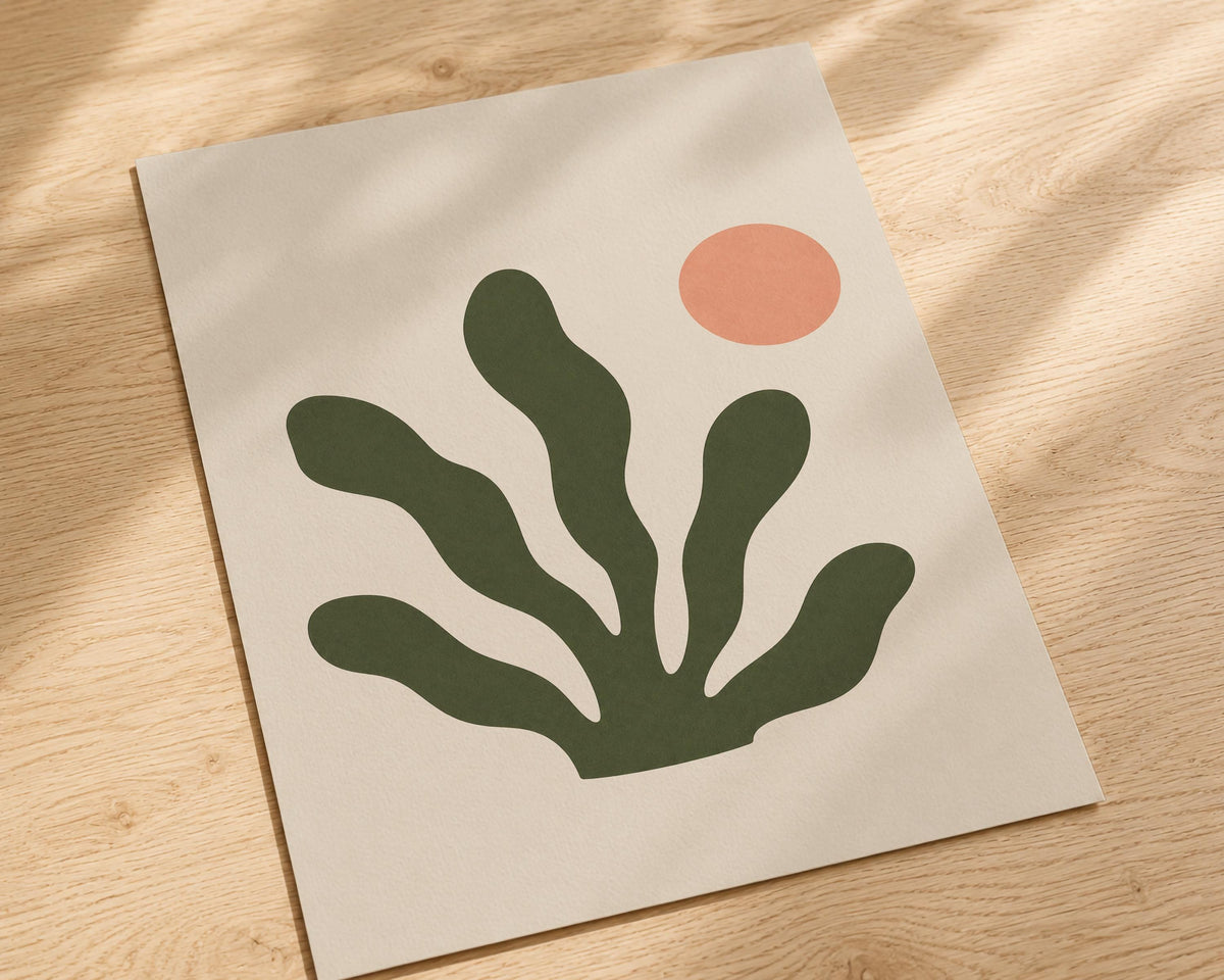 Ebb Seaweed Print | Coastal Botanical Art, Organic Abstract Home Decor | Framed or Unframed