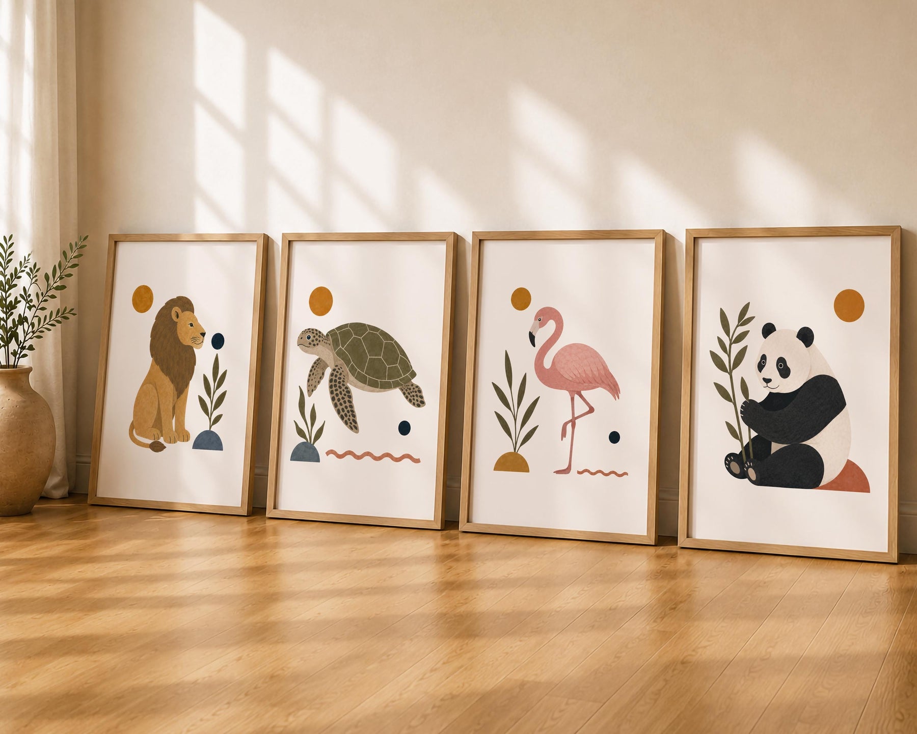 Personalised Sea Turtle Nursery Print | Modern Ocean Animal Wall Art | Framed or Unframed
